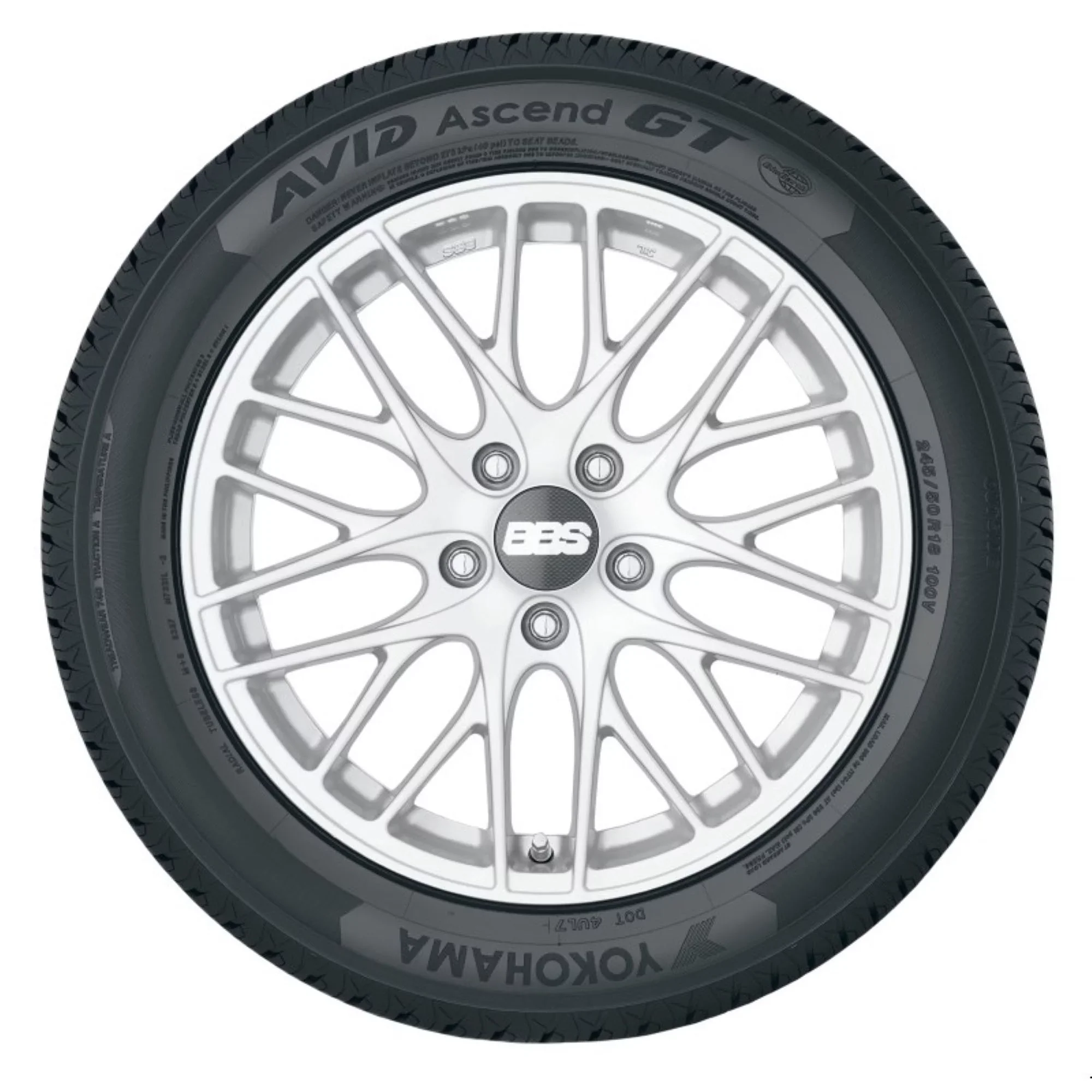 245/45R18 Yokohama Avid Ascend GT All Season  96V Passenger Tire - Image 2