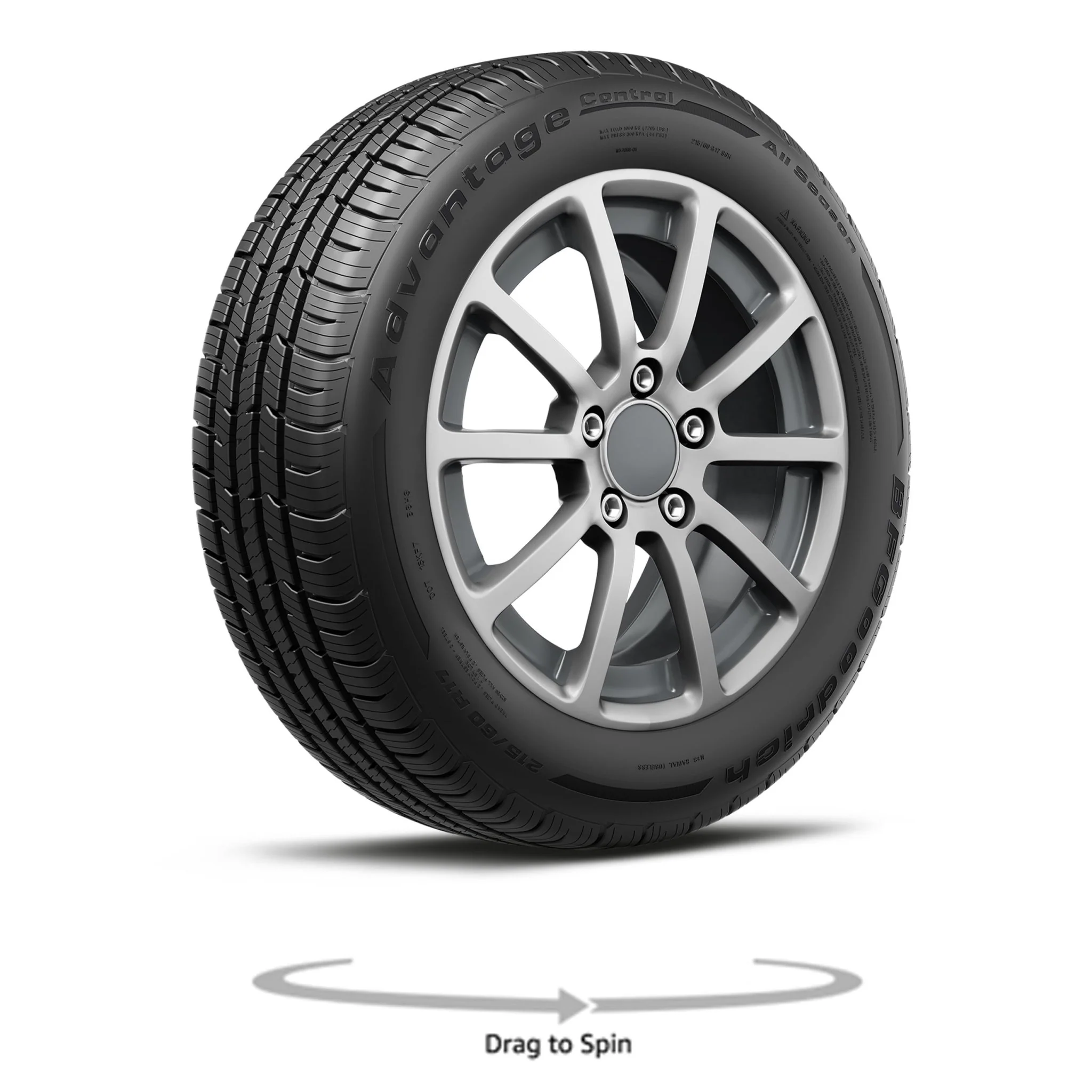 205/50R17/XL Bfgoodrich Advantage Control All-Season 93V Tire - Image 3