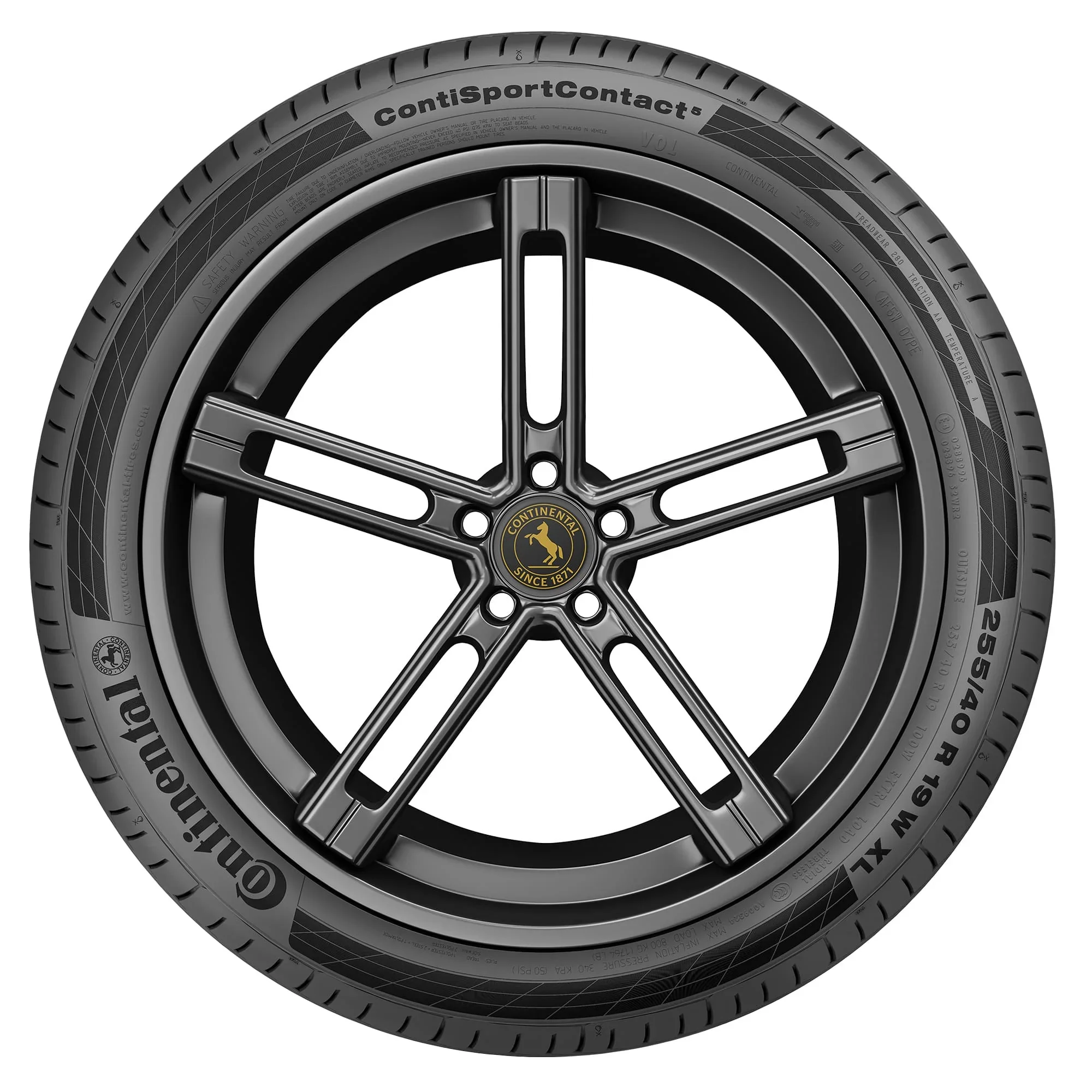 245/40R18 Continental Contisportcontact 5 Summer 97Y XL Passenger Tire - Image 2