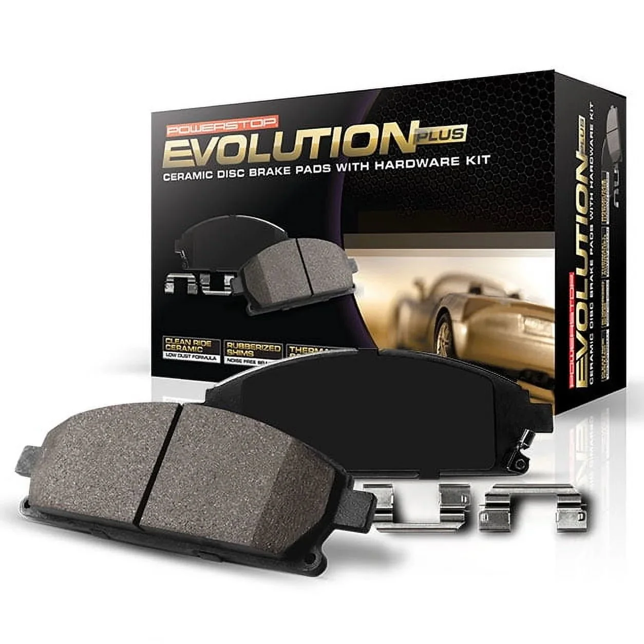 Front Z17 Evolution Ceramic Brake Pads with Hardware 17-1826
