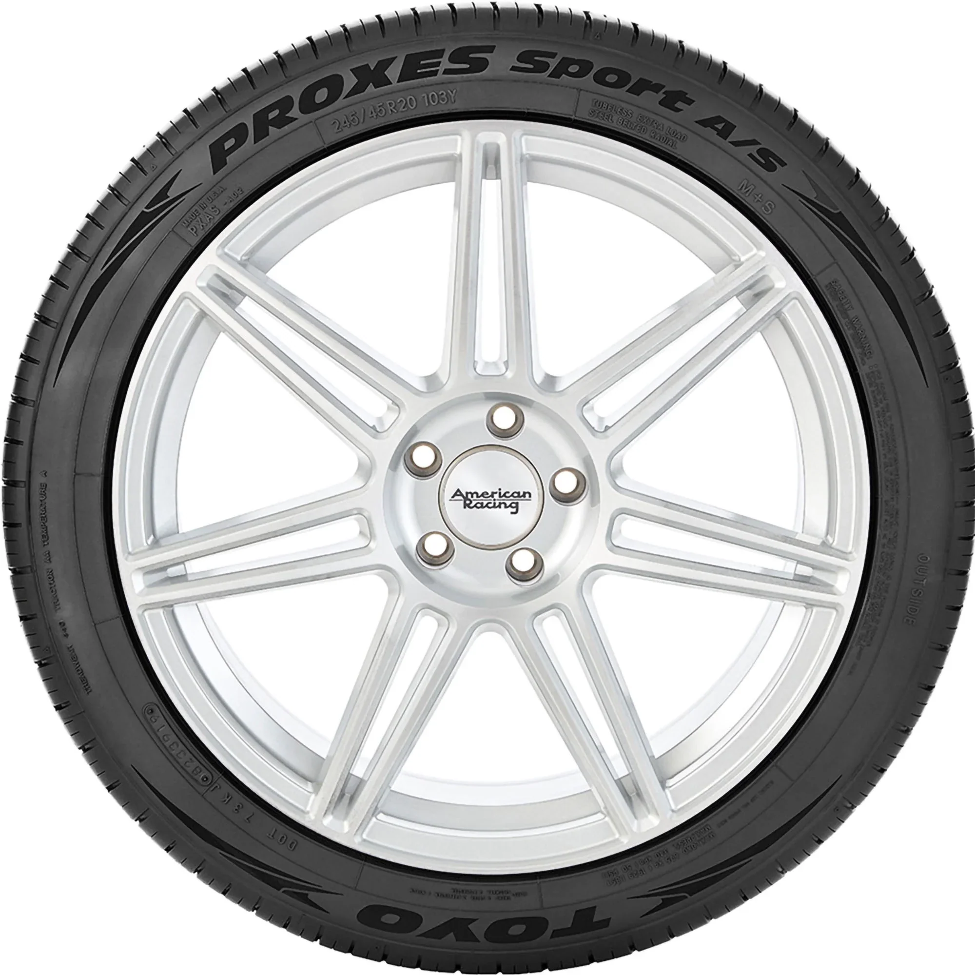 245/45R18 Toyo Proxes Sport A/S UHP All Season 100Y XL Passenger Tire - Image 2