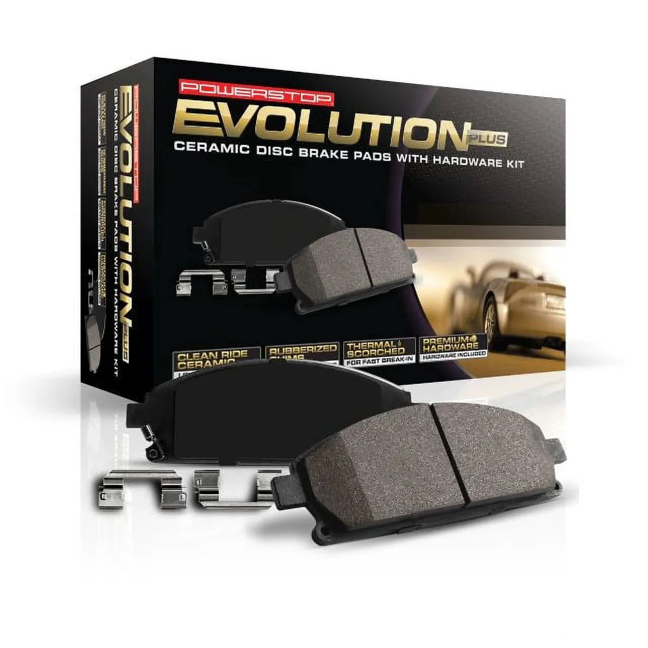 Rear Z17 Evolution Ceramic Brake Pads with Hardware 17-1212