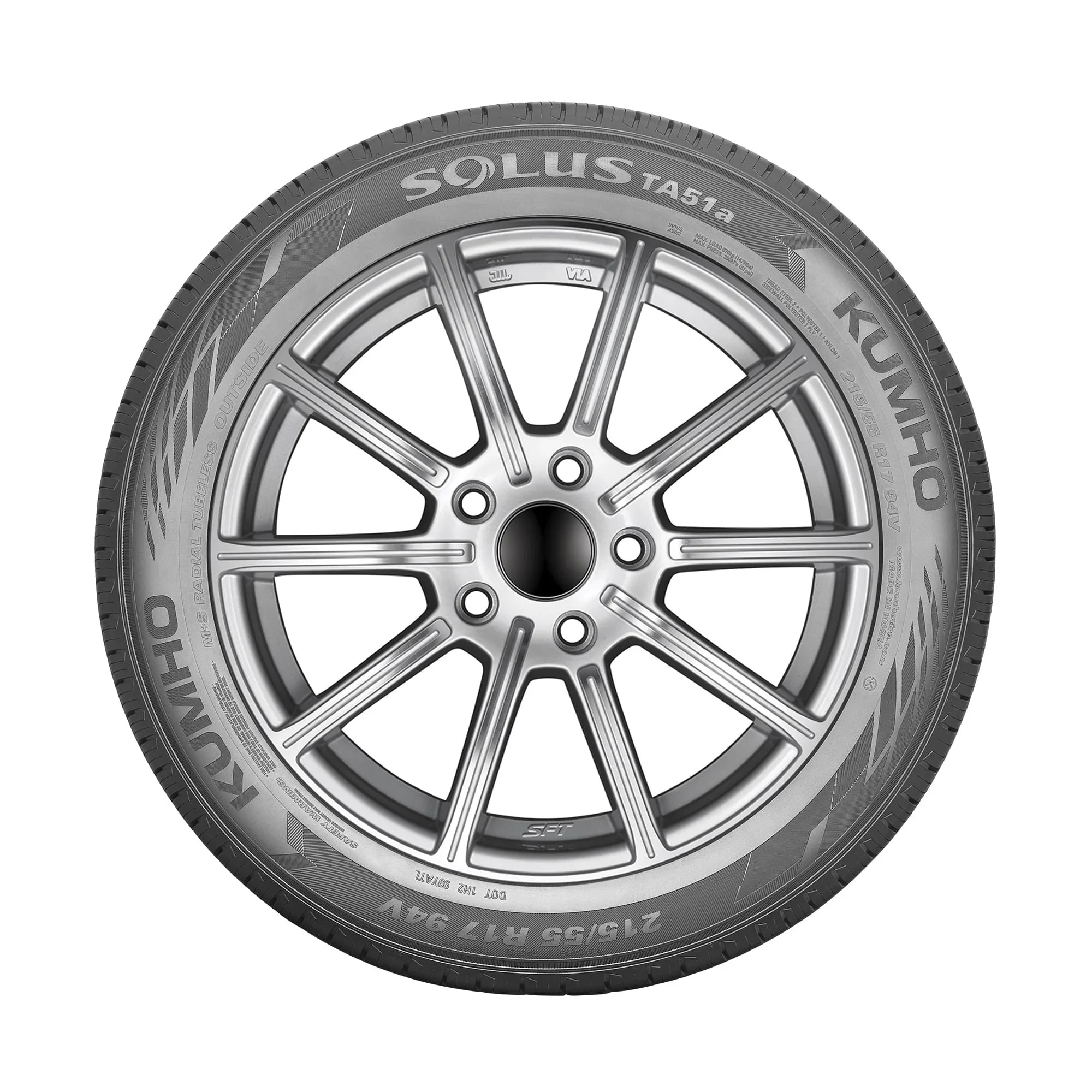 245/40R18 Kumho Solus Ta51A All Season  97V XL Passenger Tire - Image 2