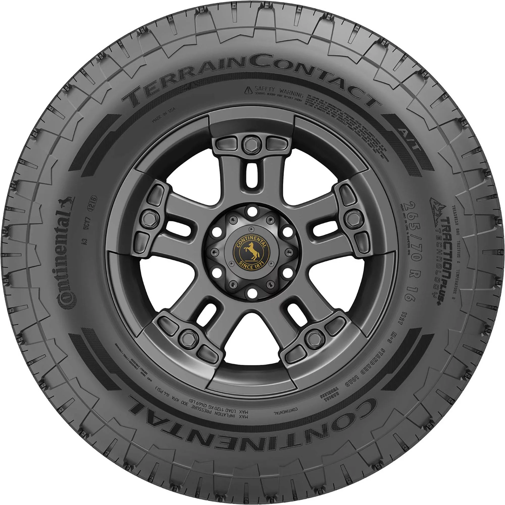 LT275/65R18/10 Continental Terraincontact A/T 123/120S OWL All Terrain Tire - Image 2