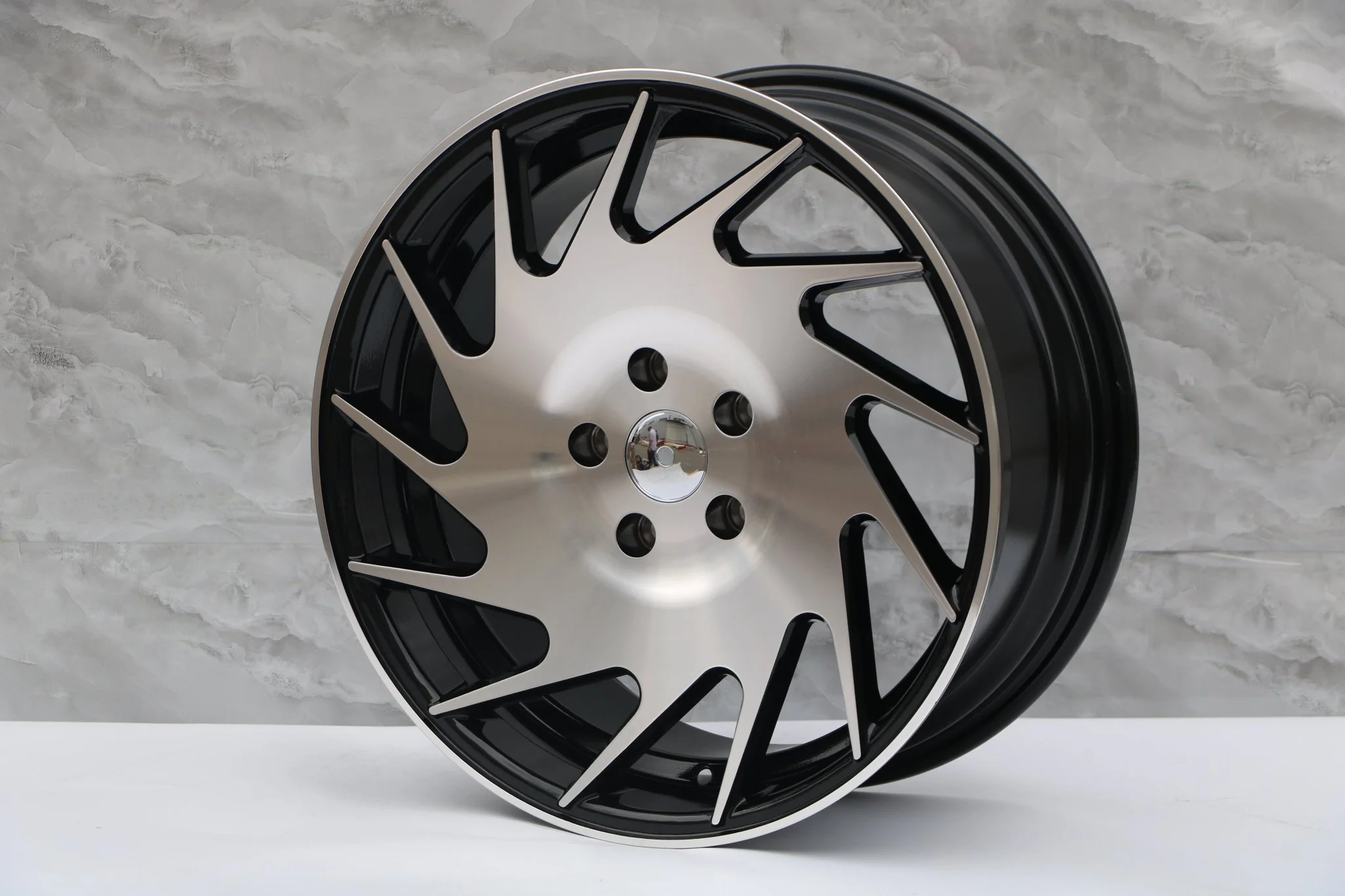 W022 IV-1229 Black Machined Face 18x8.5 ET35 5x114.3 CB73.1 iv-1229 - Image 4