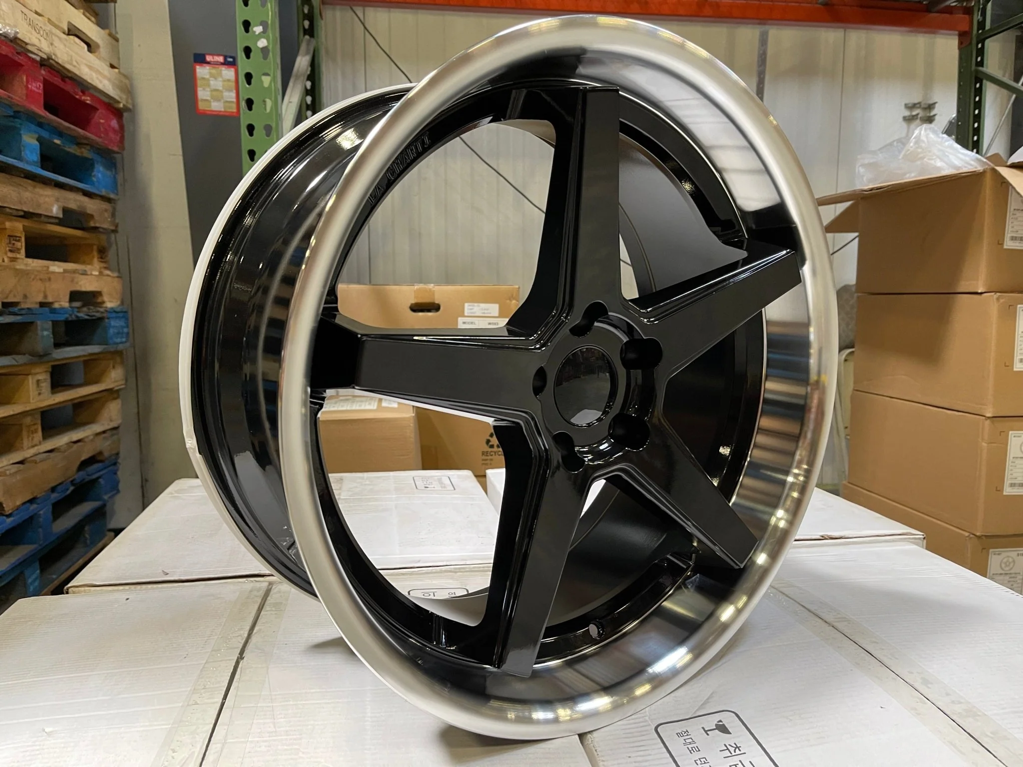W1501 D1680 Black Machined Lip 20x9.0 ET35 5x112/114.3 CB73.1 - Image 5