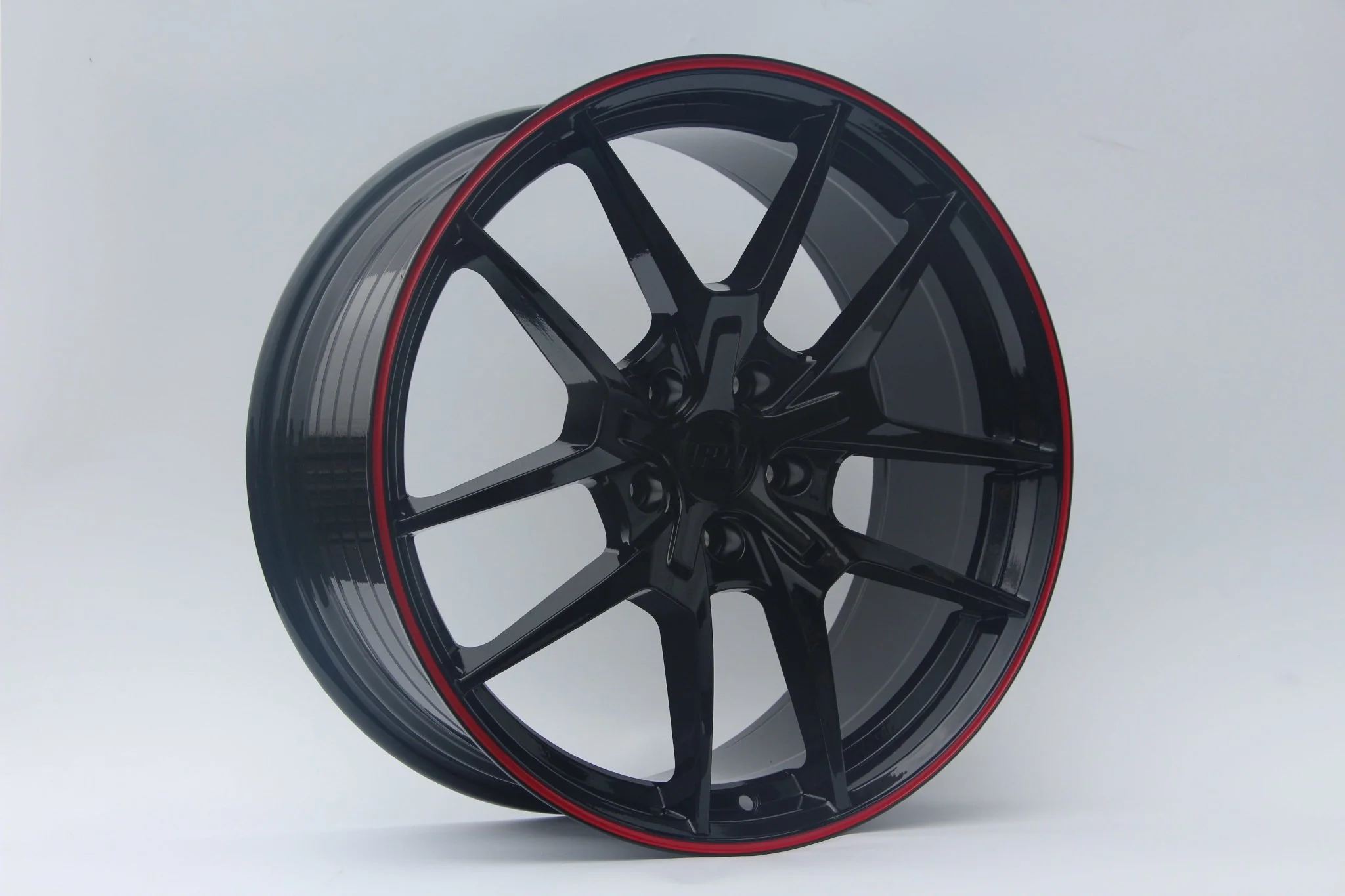 W301 Flow Forged XY31 Gloss Black Red Lip 19x8.5 ET35 5x114.3 CB73.1 23lbs - Image 3