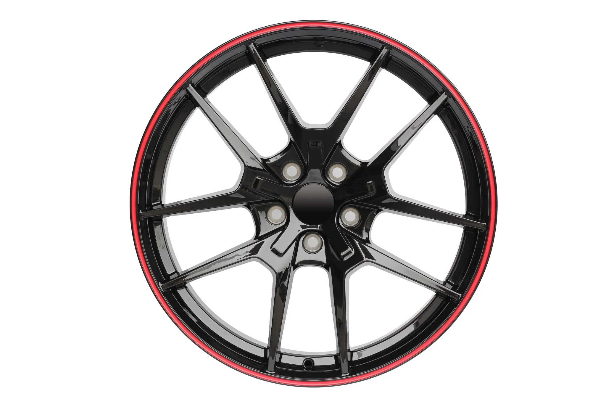 W301 Flow Forged XY31 Gloss Black Red Lip 19x8.5 ET35 5x114.3 CB73.1 23lbs - Image 8