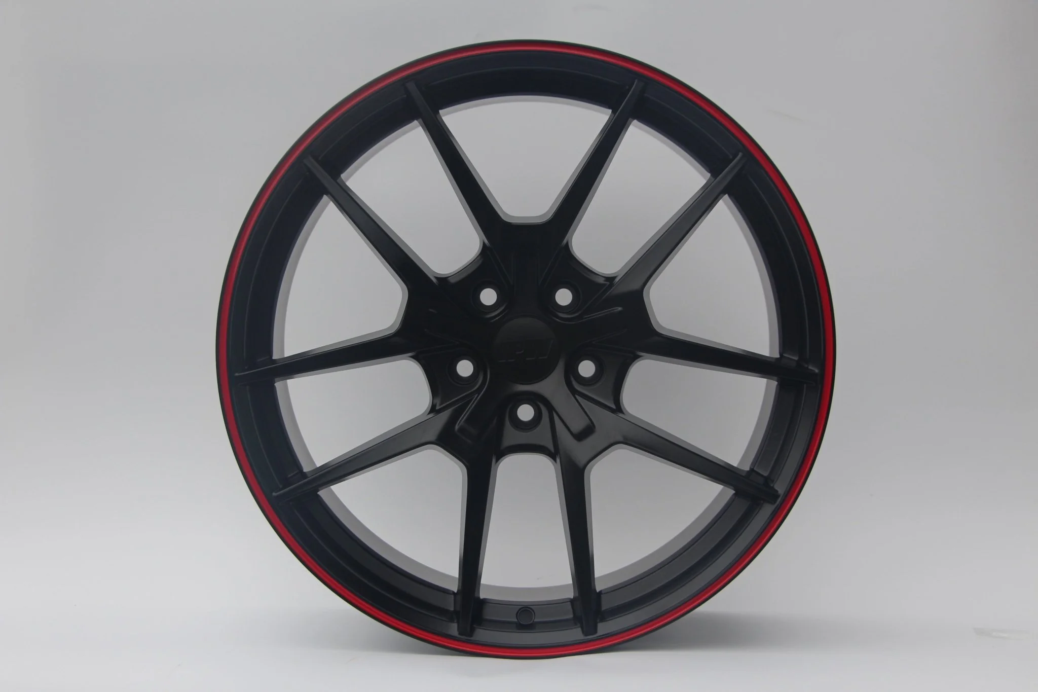 W301 Flow Forged XY31 Satin Black Red Lip 18x8.5 ET35 5x114.3 CB73.1 - Image 6