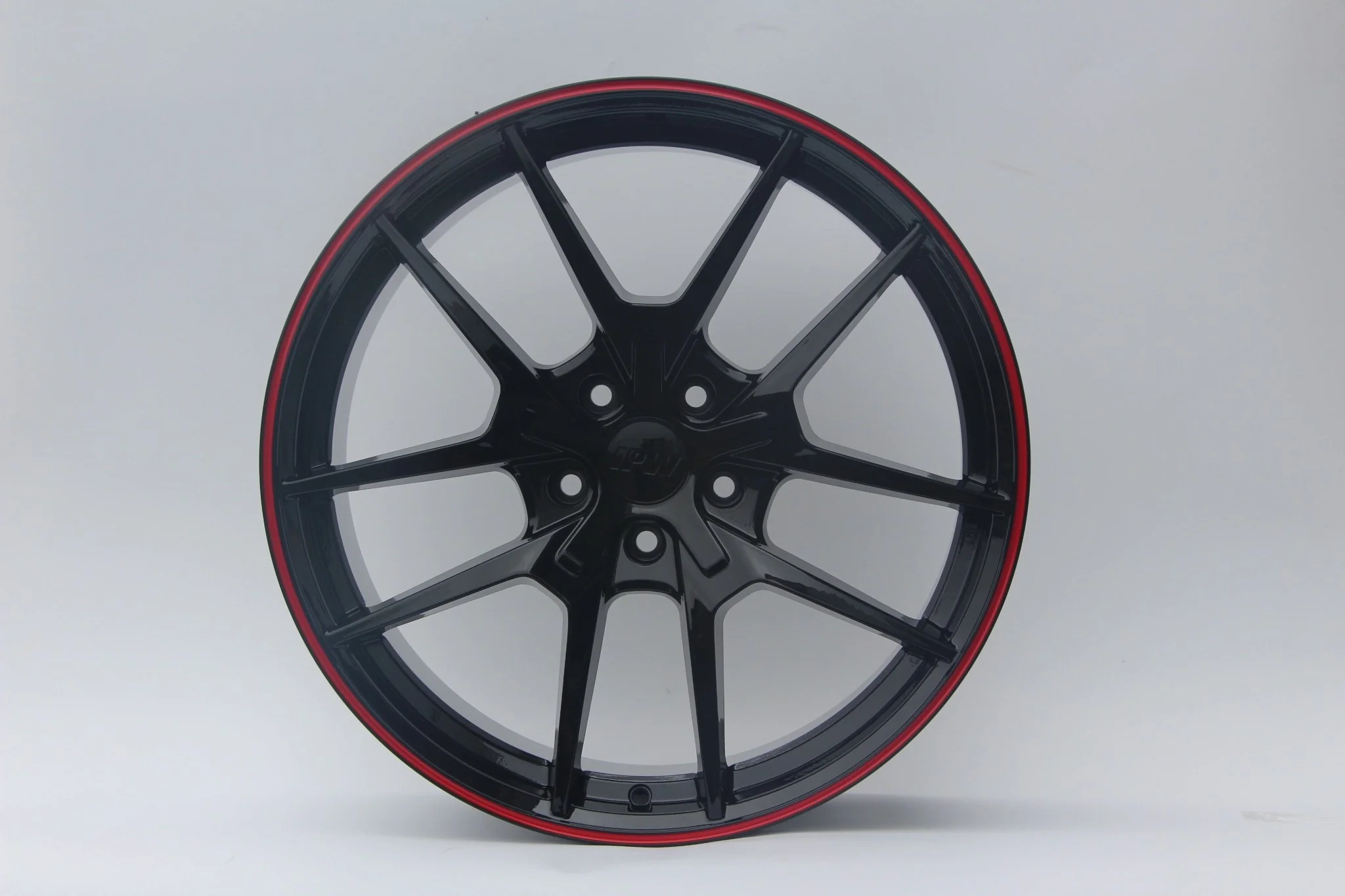 W301 XY31 Gloss Black Red Lip 18x8.5 ET35 5x114.3 CB73.1 Flow Forged 20LBS - Image 5