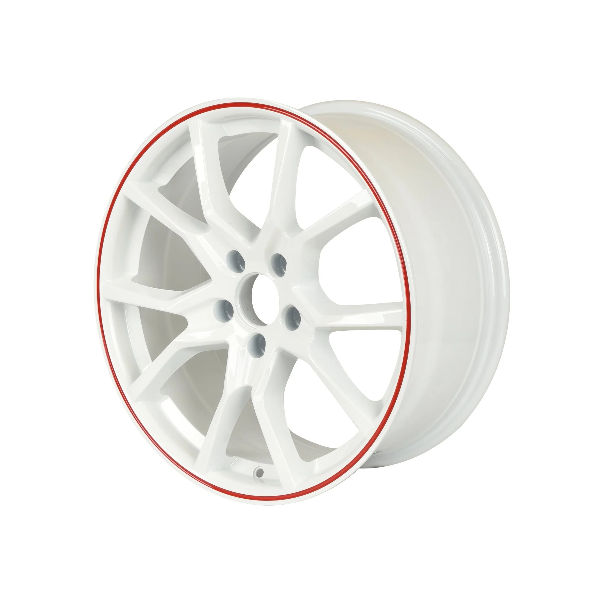 W314 1418 White Red Lip 18x8.0 ET41 5x114.3 CB73.1 - Image 3