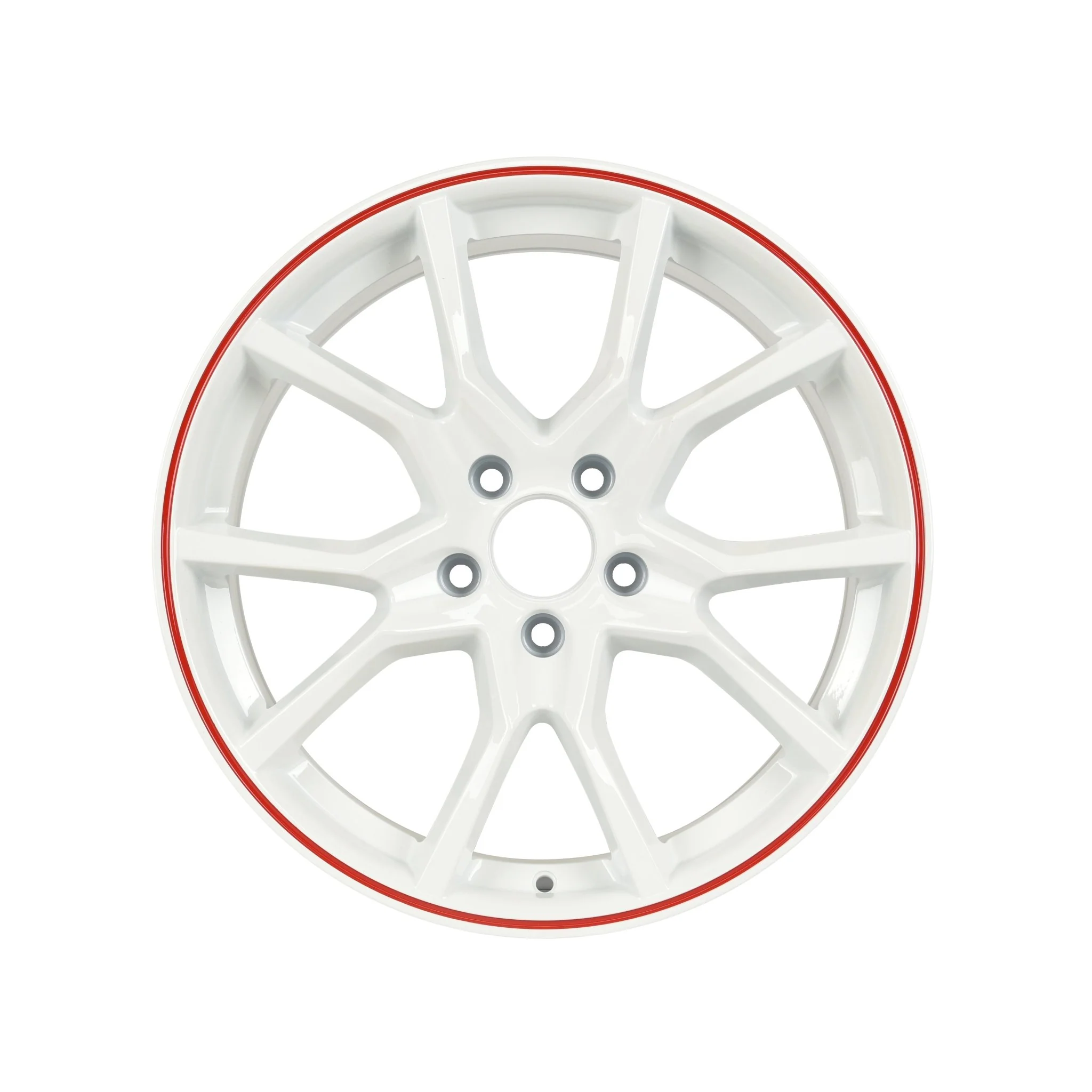 W314 1418 White Red Lip 18x8.0 ET41 5x114.3 CB73.1 - Image 5