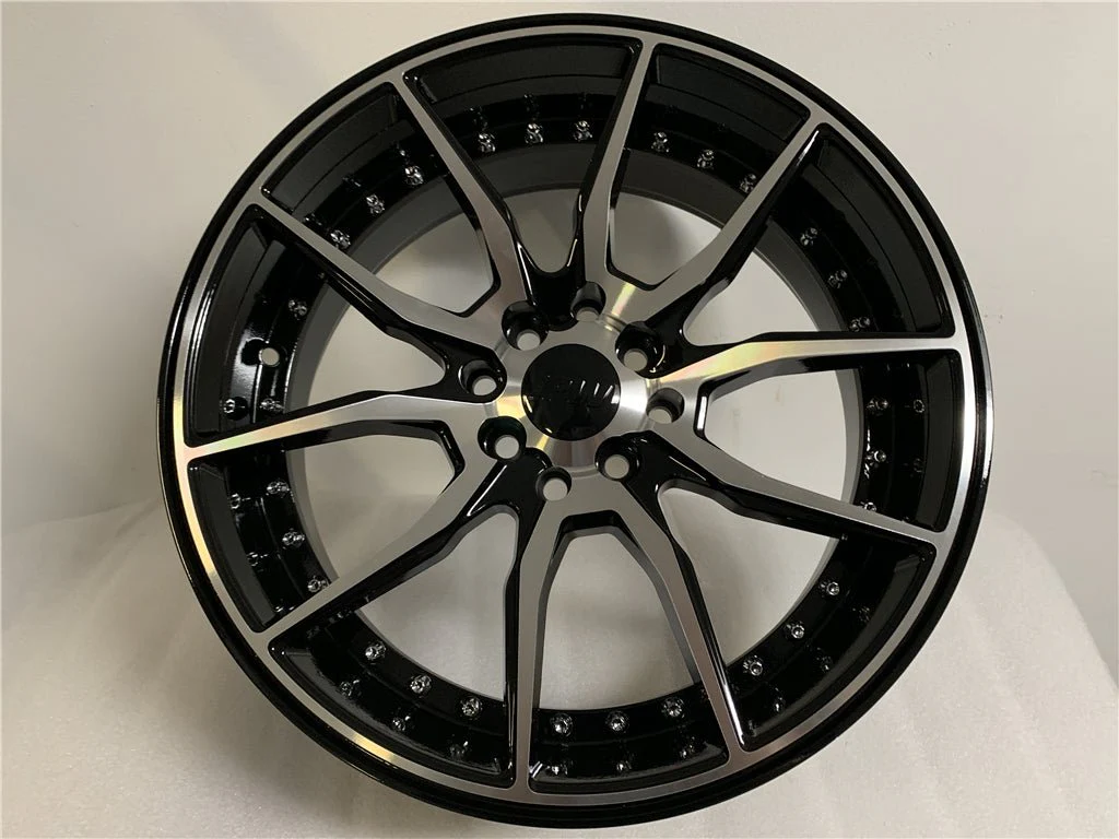 W512 1646 Black Machined Face Silver Rivet 20*8.5 ET35 5x114.3 CB73.1 - Image 7