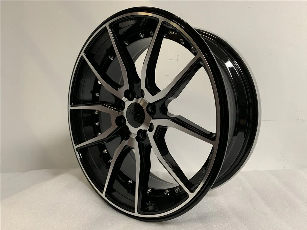 W512 1646 Black Machined Face Silver Rivet 20*8.5 ET35 5x120 CB72.6 - Image 6