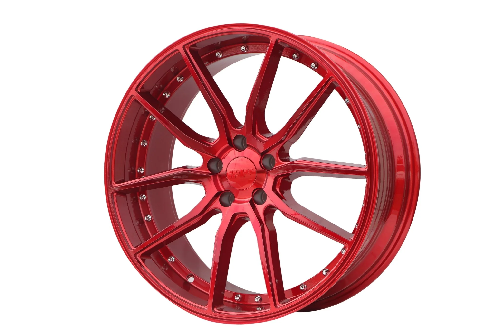 W512 Red with Silver Rivet 20*8.5 ET35 5x114.3 CB73.1 - Image 2