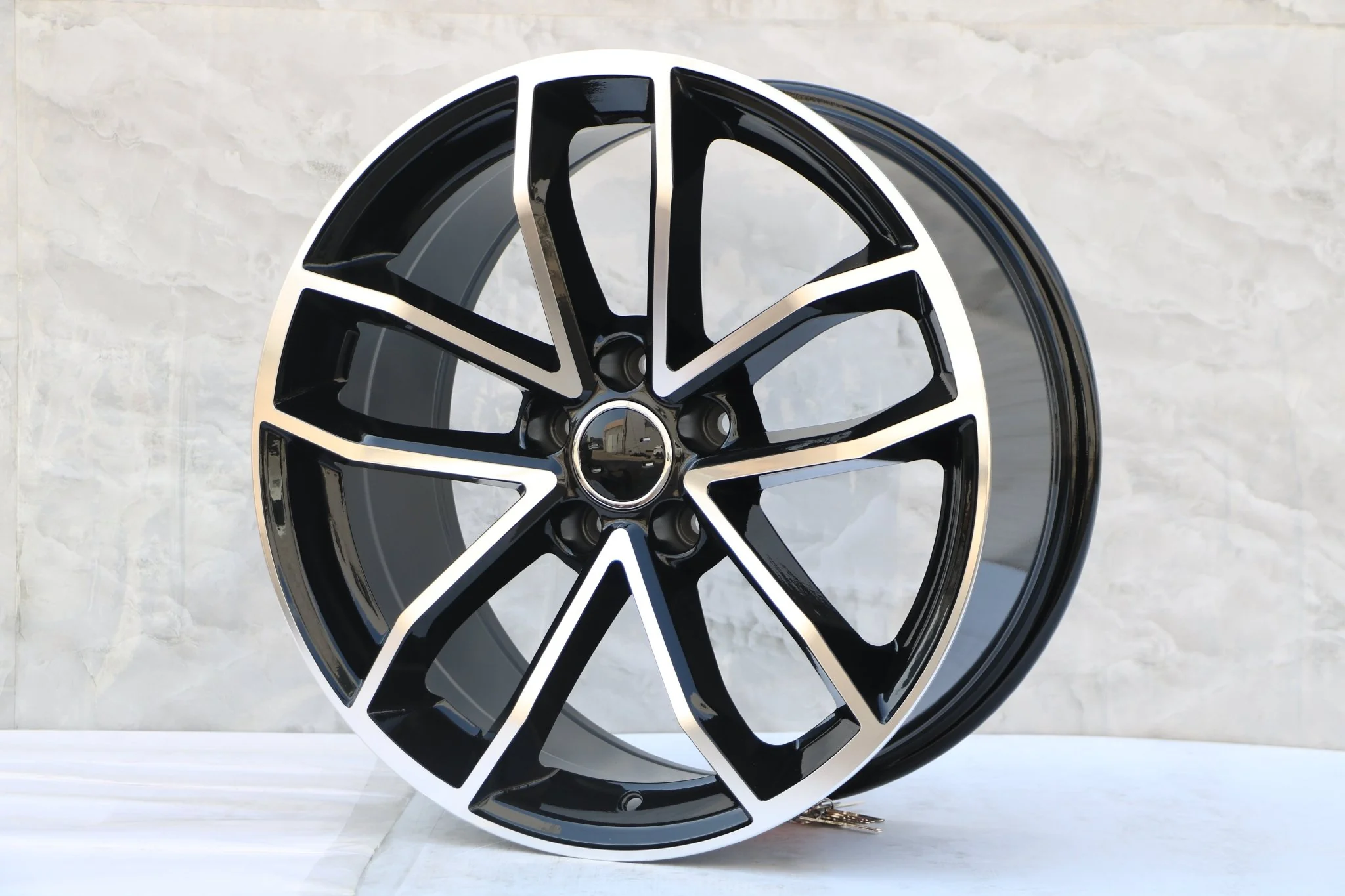 W603 Black Machined Face 19x8.5 ET35 5x112 CB66.6 - Image 5