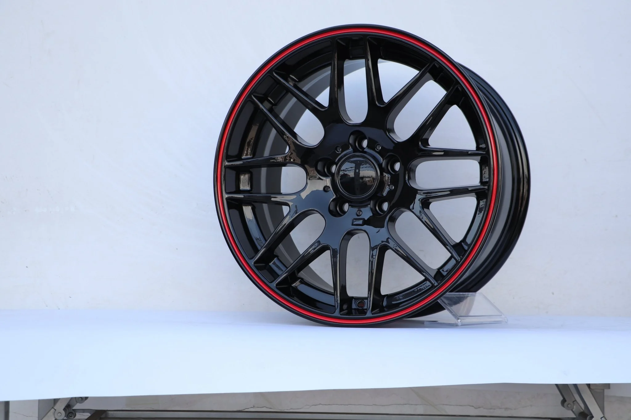 W703 Black Red Lip 19x8.5 ET35 5x120 CB72.56 - Image 6