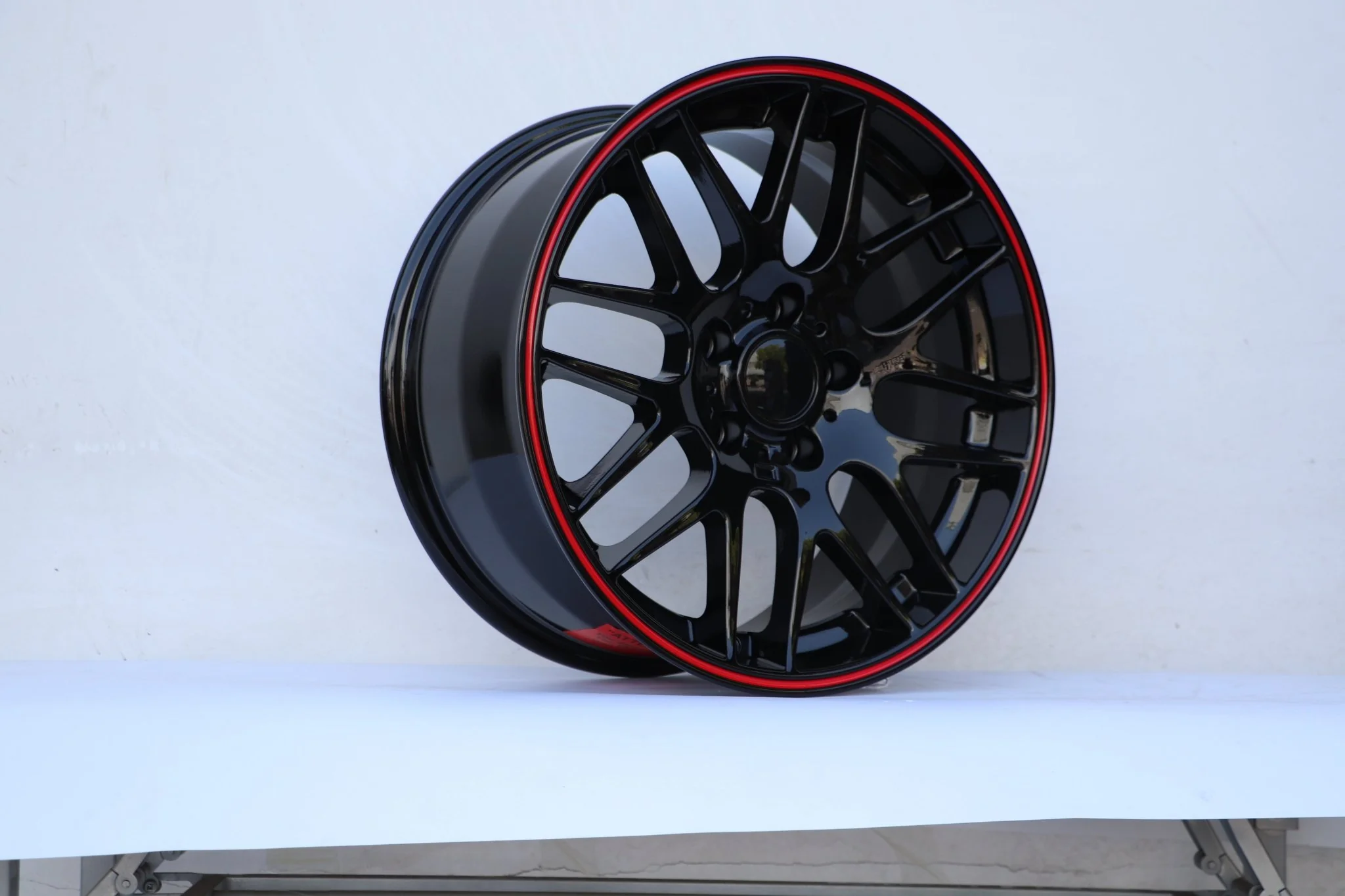 W703 Black Red Lip 19x8.5 ET35 5x120 CB72.56 - Image 7
