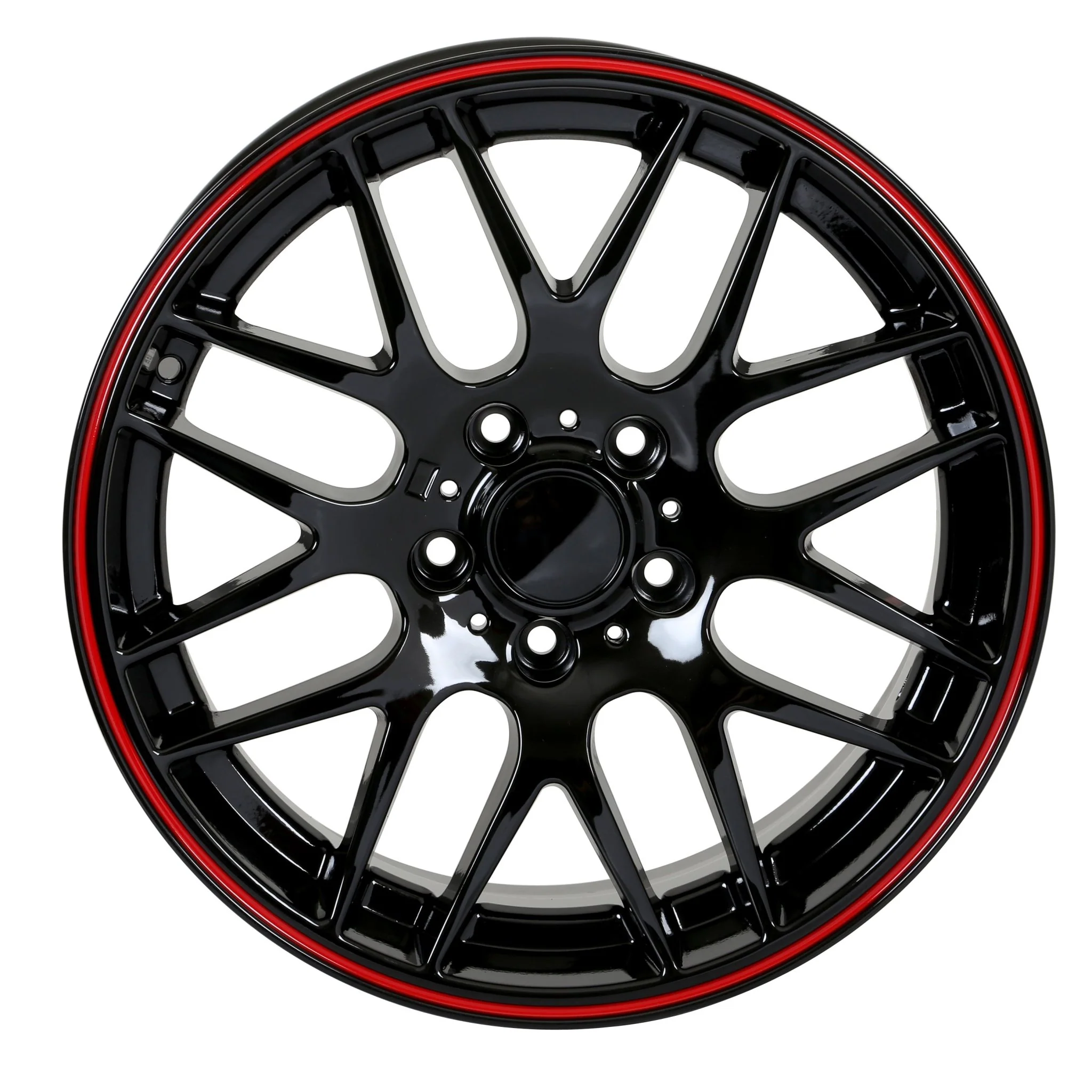W703 Black Red Lip 19x8.5 ET35 5x120 CB72.56 - Image 8