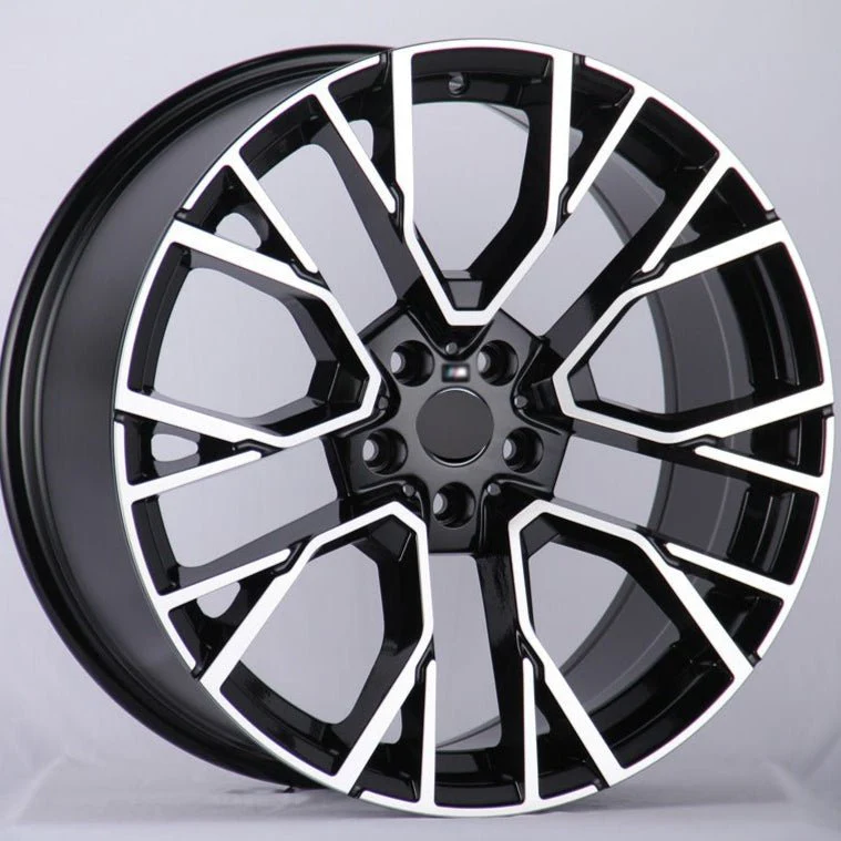 W706 7101 Black Machined Face 22x10.5 ET40 5x112 CB66.56