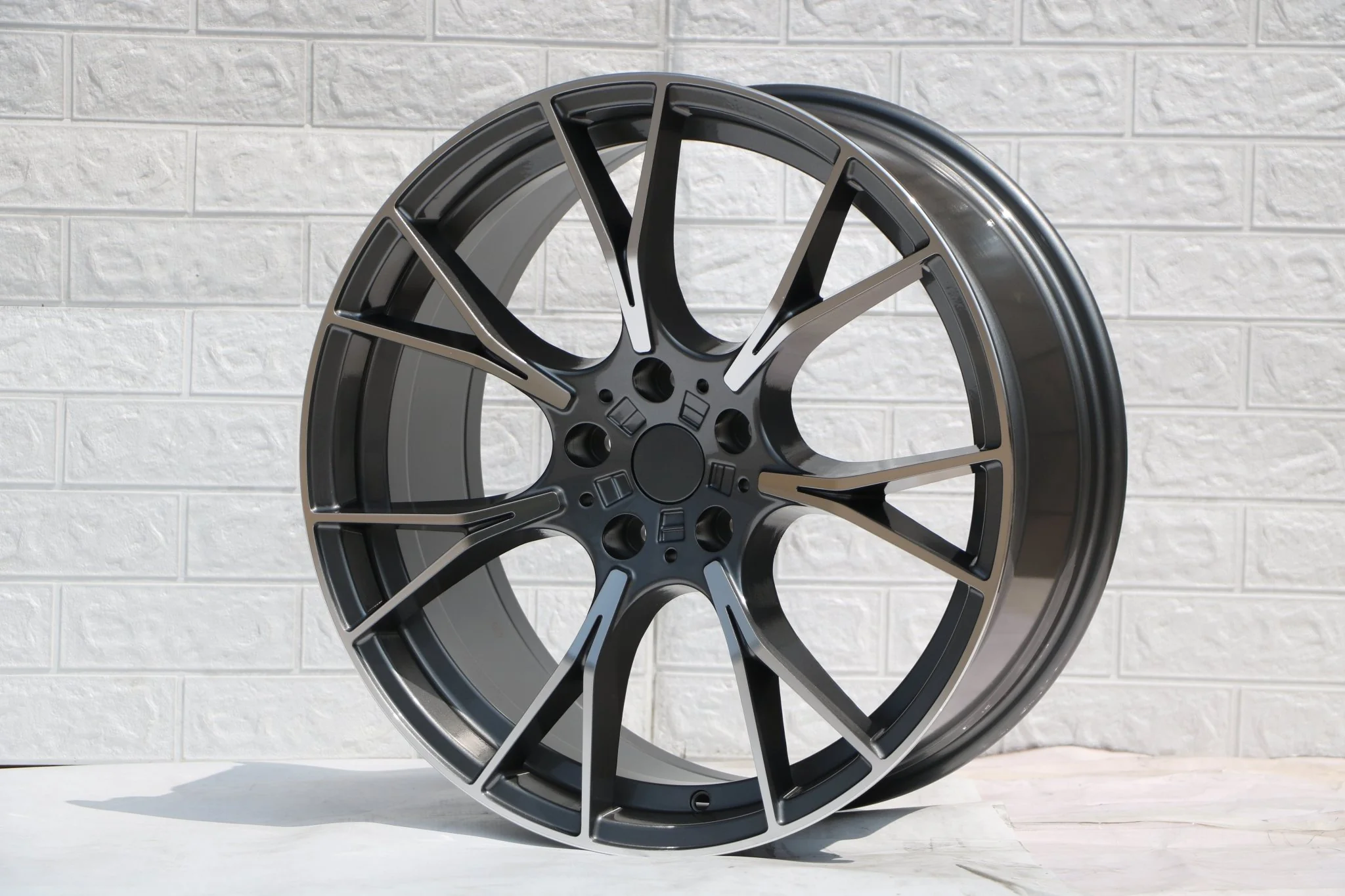 W712 Gunmetal Machined Face 20x8.5 Et35 5x120 CB72.5 - Image 7