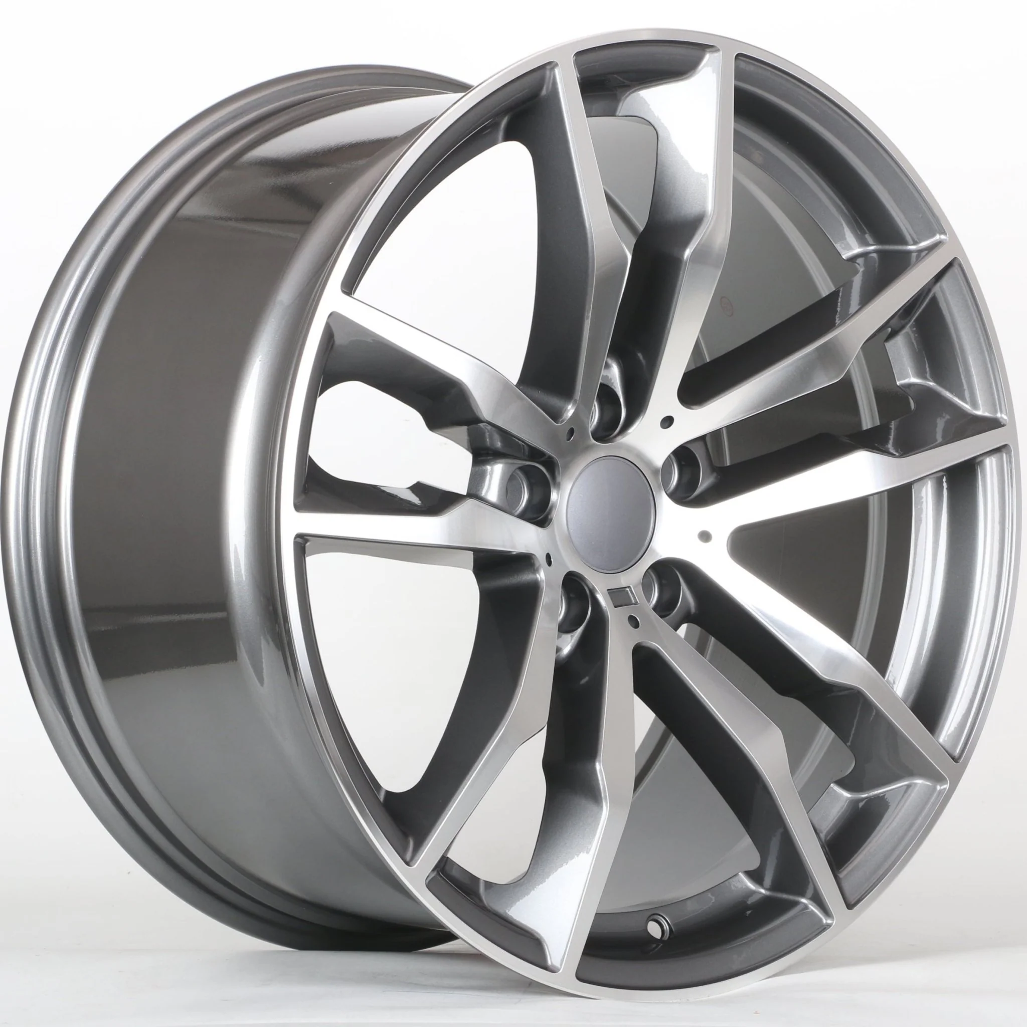 W732 1256 Gunmetal Machined Face 20x11 Et37 5x120 CB74.1 Cap C-956 Logo Size 67.7MM