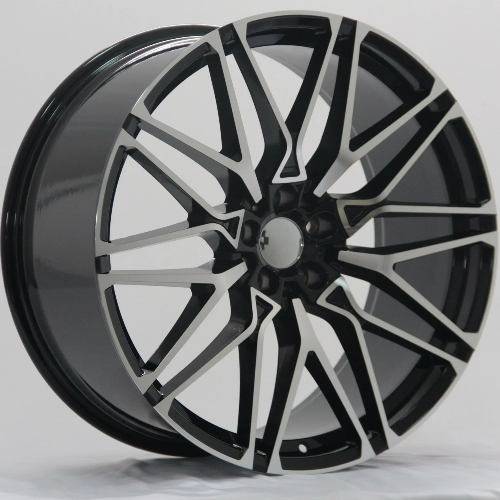 W741 D2421 Black Machined Face 22x10.5 ET43 5x120 CB74.1