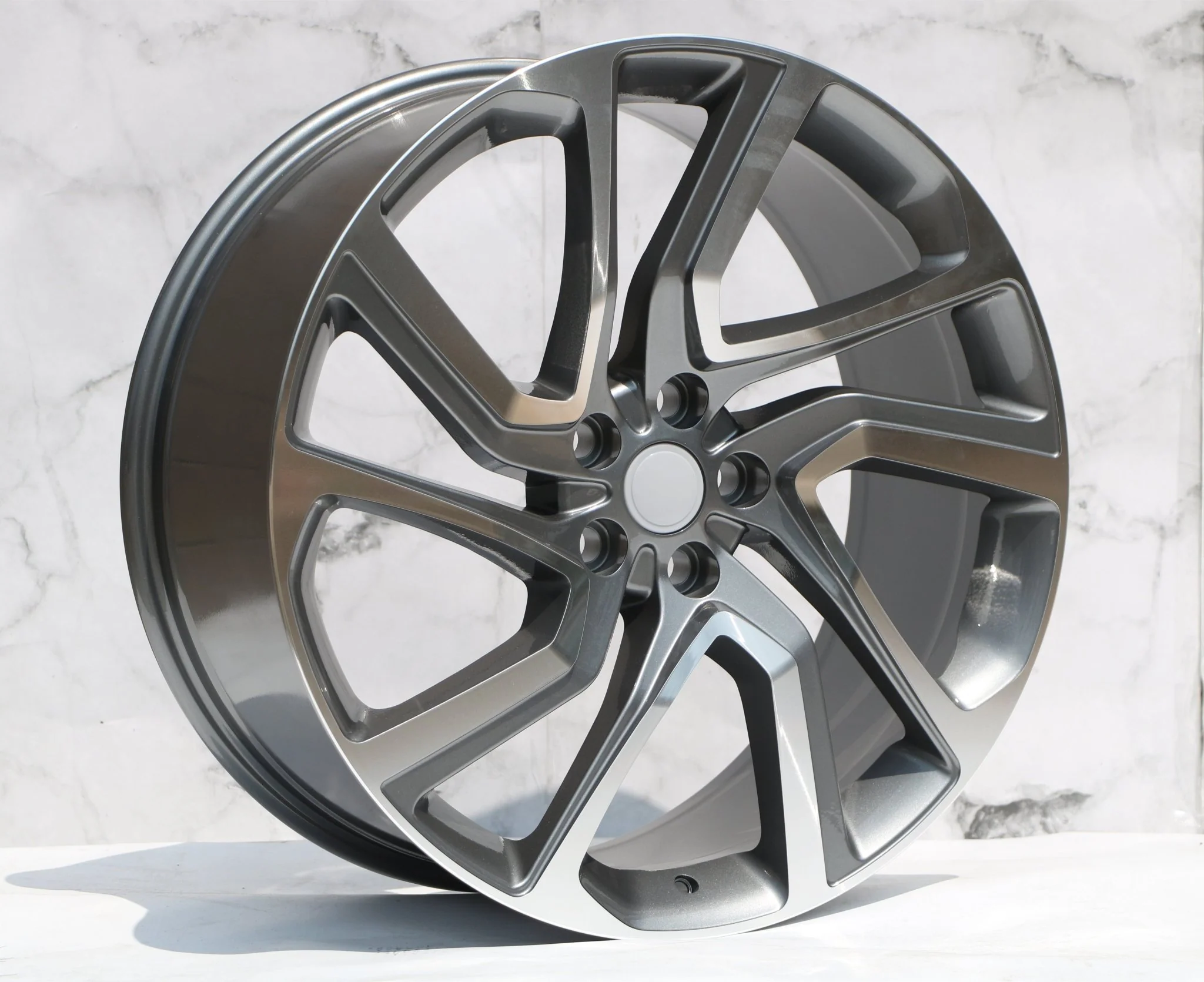 W797 Gunmetal Machined Face 22x9.5 ET45 5x120 CB72.6 - Image 8