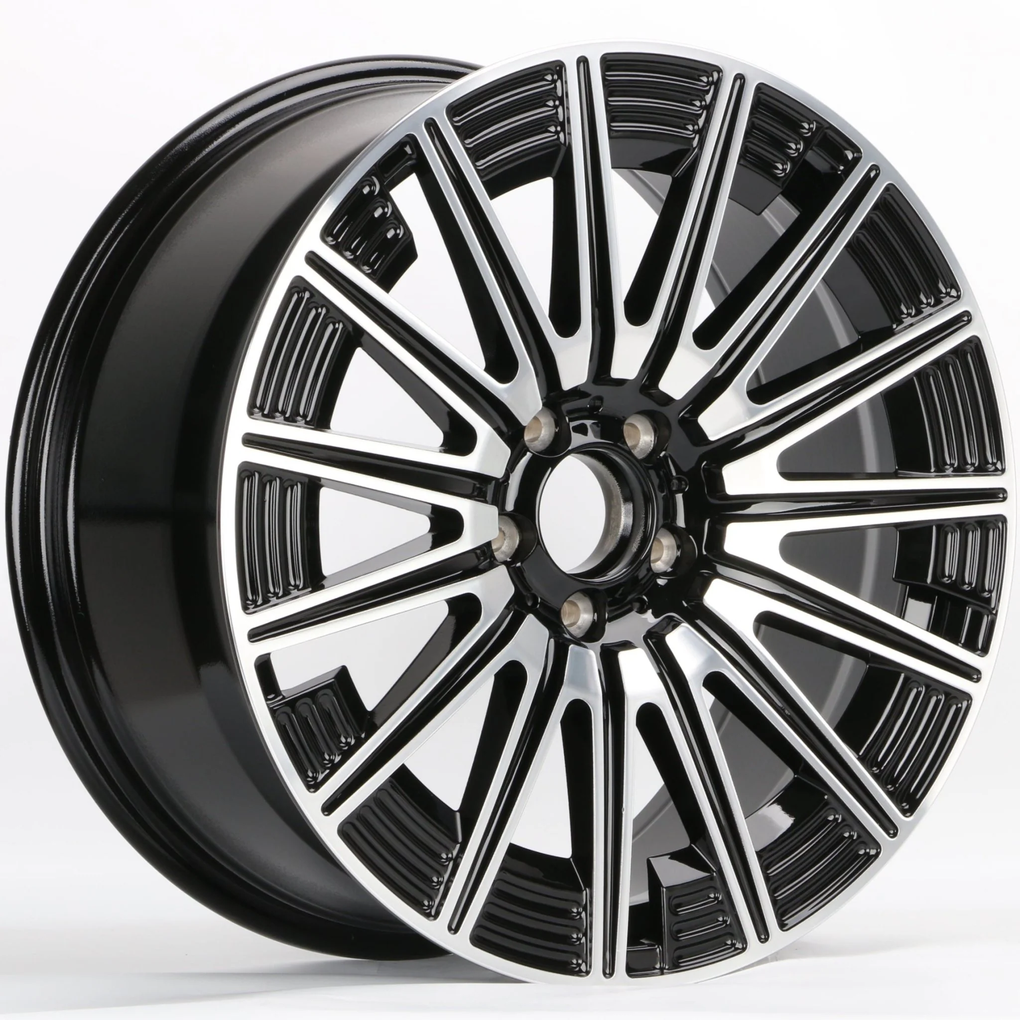 W813 Black Machined Face 22x9.0 Et32 5x112 CB66.6