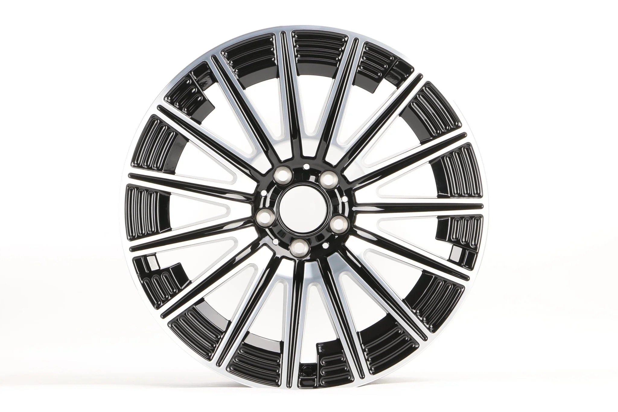 W813 Black Machined Face 22x9.0 Et32 5x112 CB66.6 - Image 2