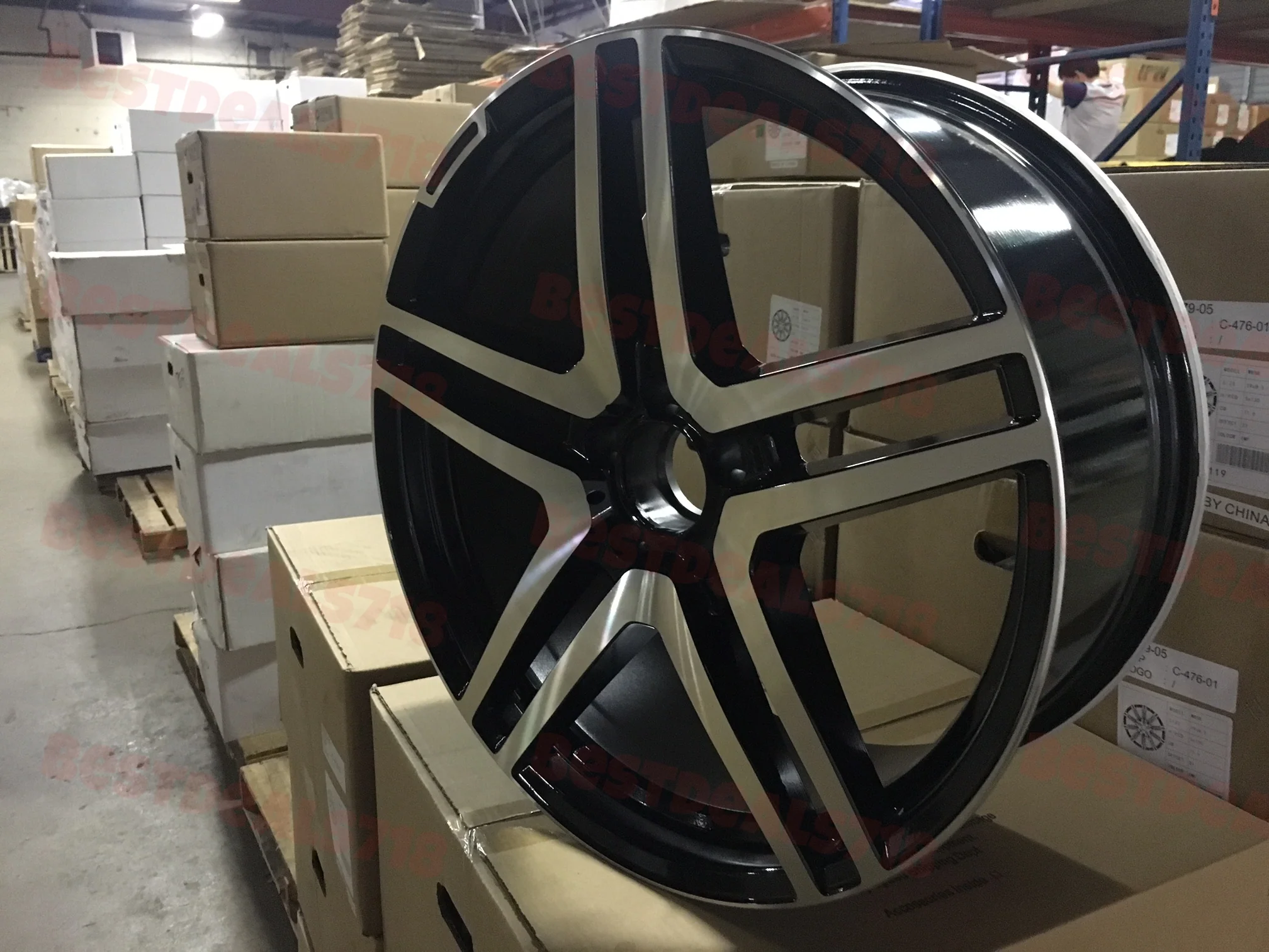 W815 Black Machined Face 18x9.5 ET35 5x112 CB66.6 - Image 9