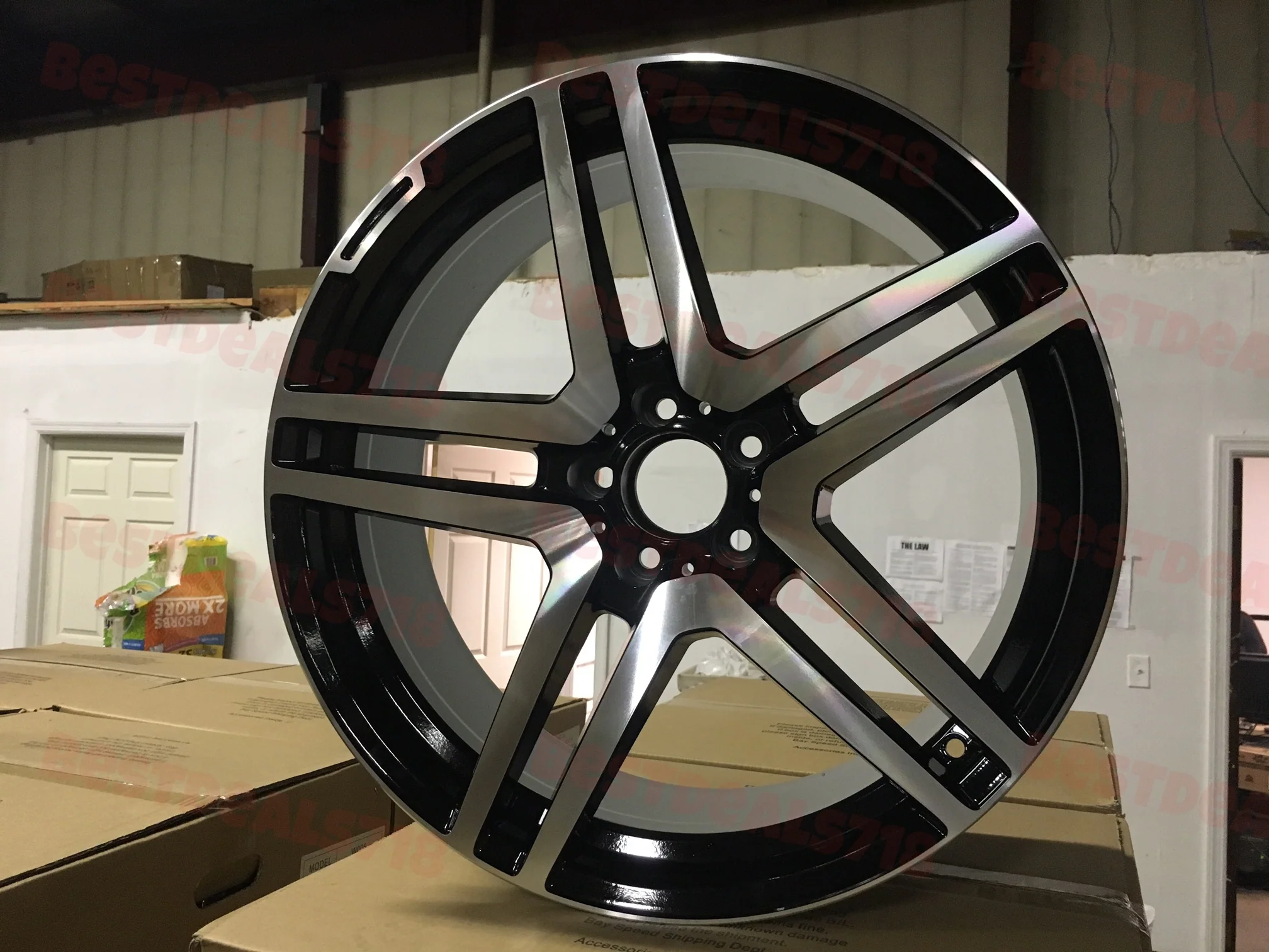 W815 Black Machined Face 20x8.5 ET32 5x112 CB66.6 wcc 73mm - Image 8