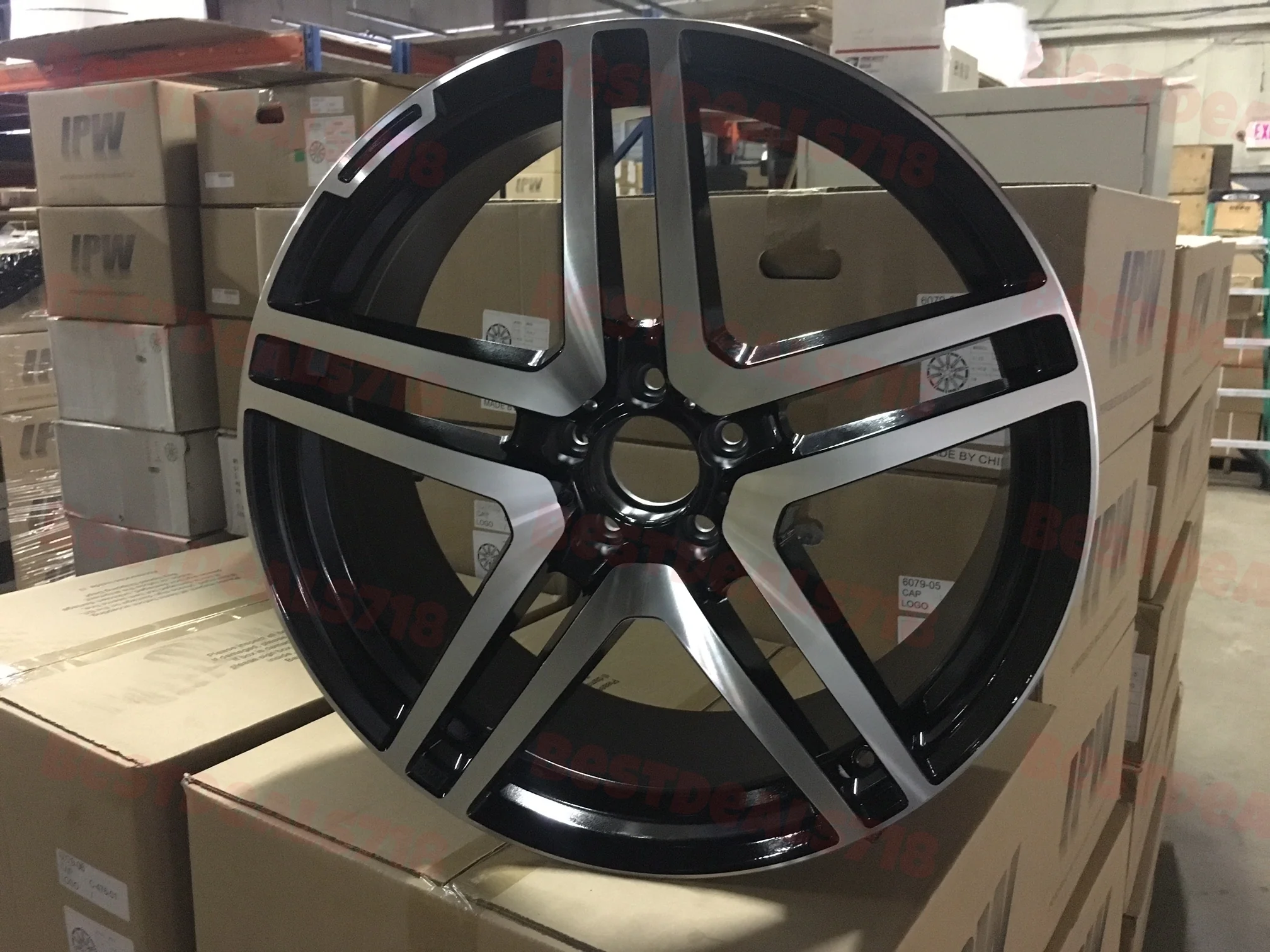 W815-Gunmetal Machied Face 18x9.5 ET35 5x112 CB66.6 - Image 7