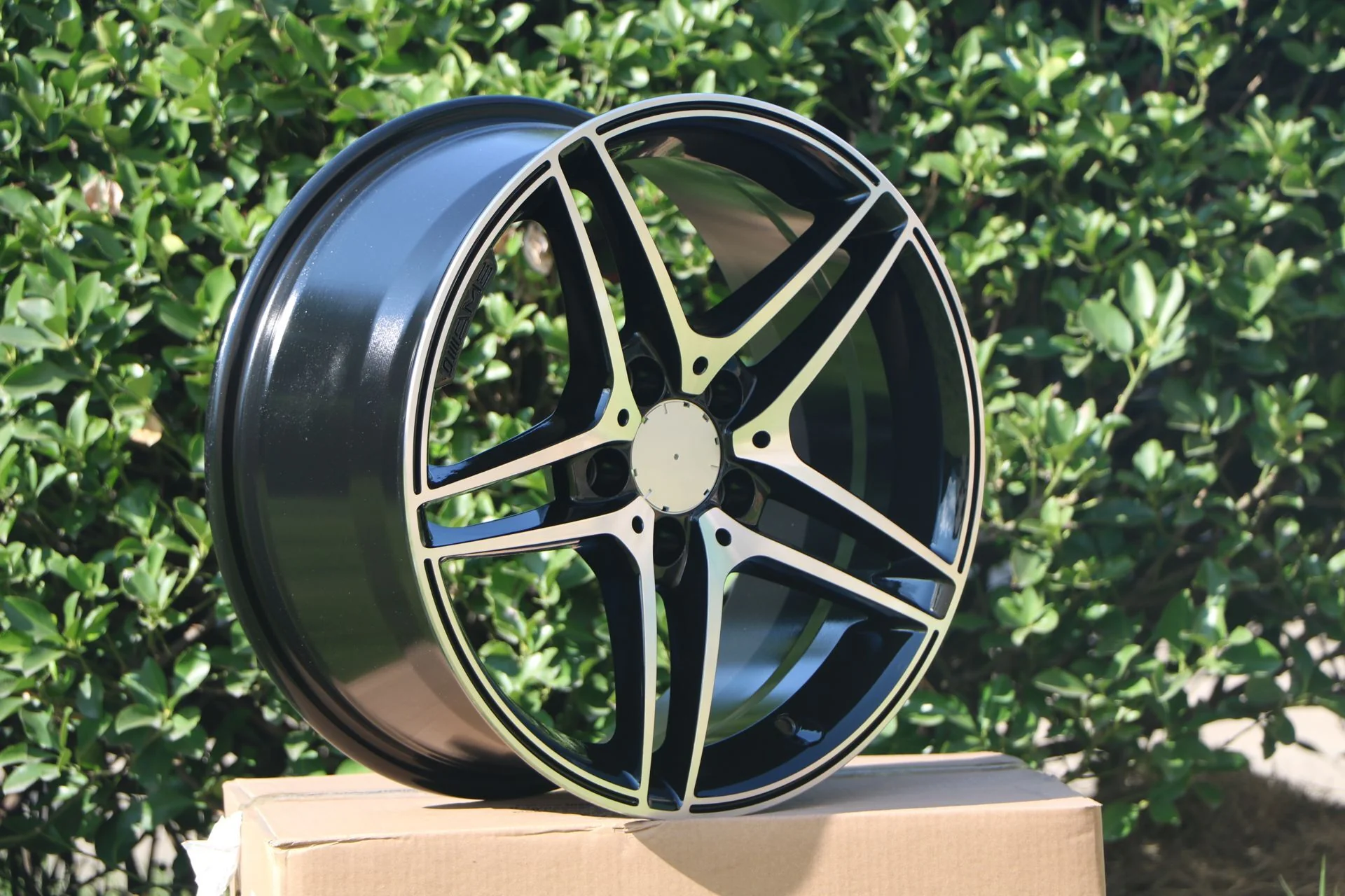 W828 Black Machined Face 18*8.0 ET45 5*112 CB66.6 - Image 2