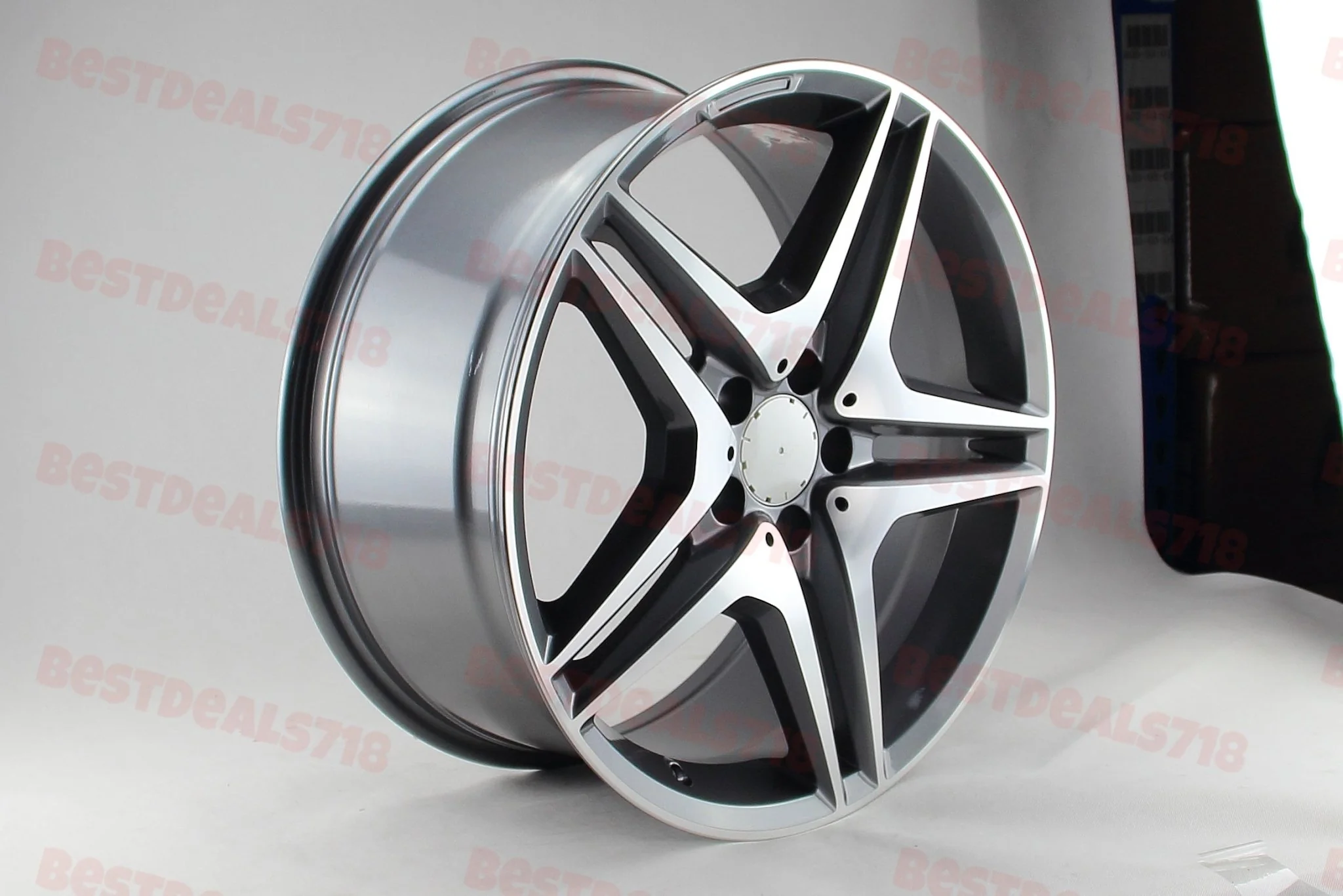 W828 Gunmetal Machined Face 18*9.5 ET35 5*112 CB66.6 - Image 13