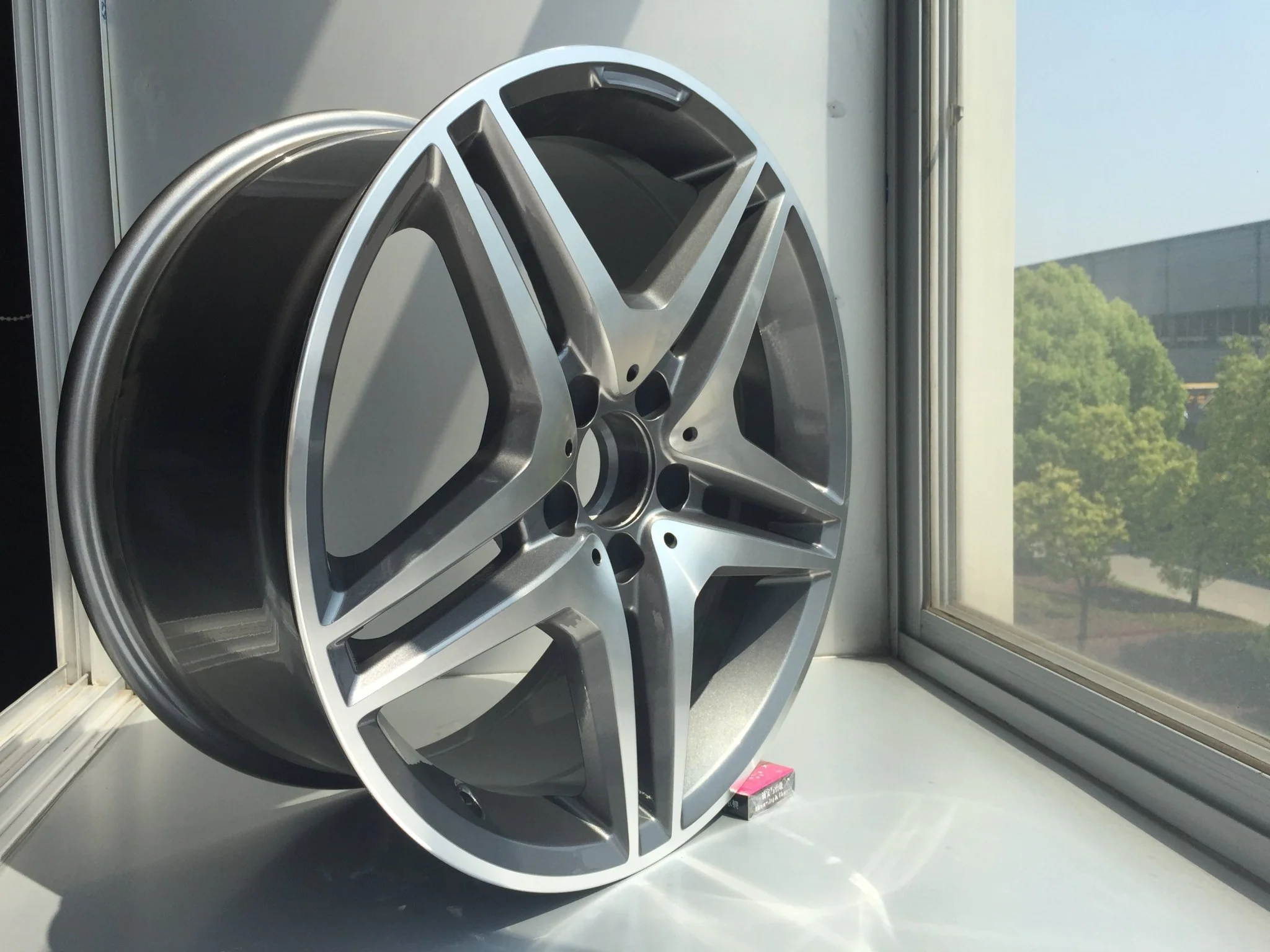 W828 Gunmetal Machined Face 18*9.5 ET35 5*112 CB66.6 - Image 19