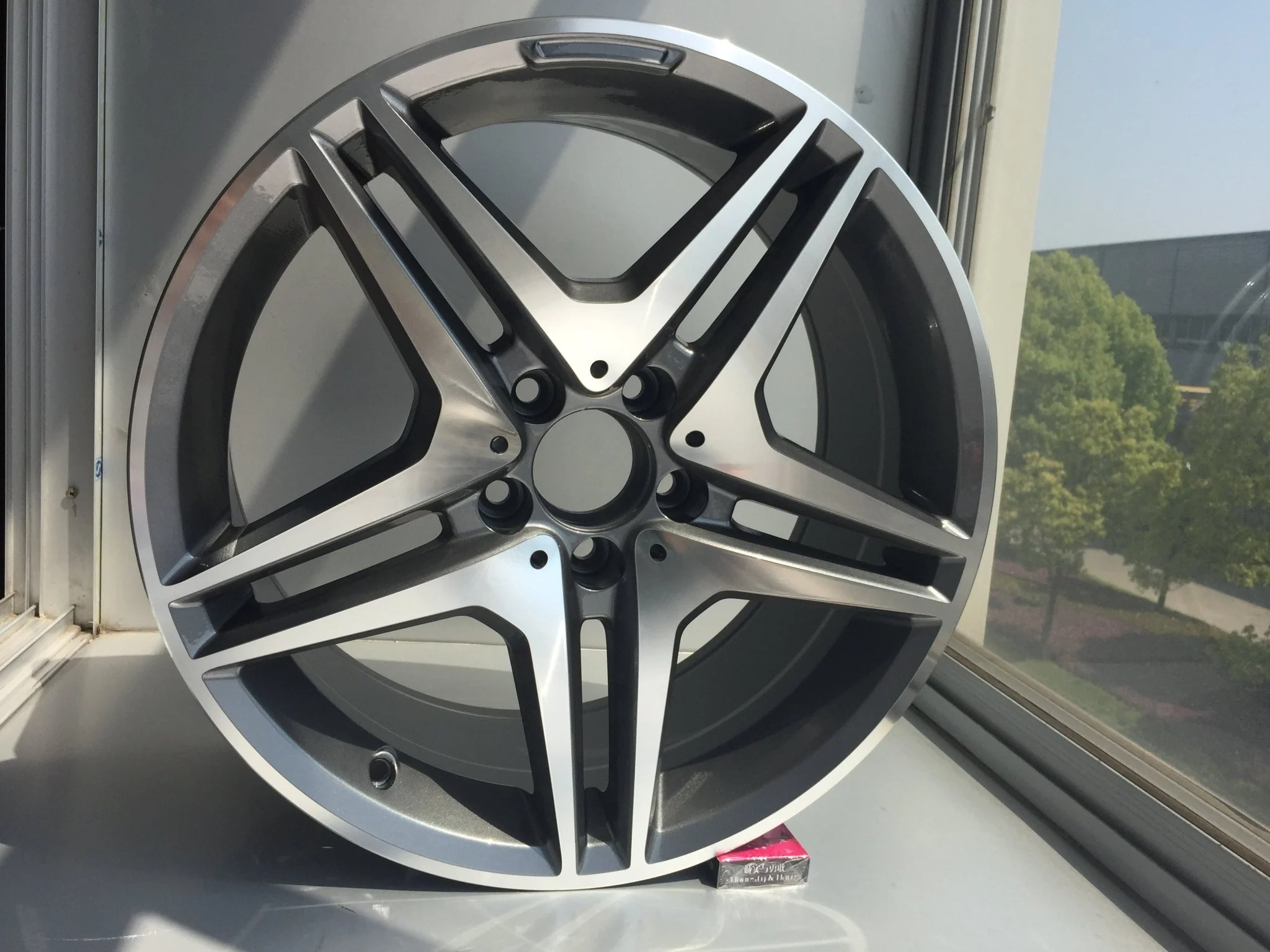 W828 Gunmetal Machined Face 18*9.5 ET35 5*112 CB66.6 - Image 20