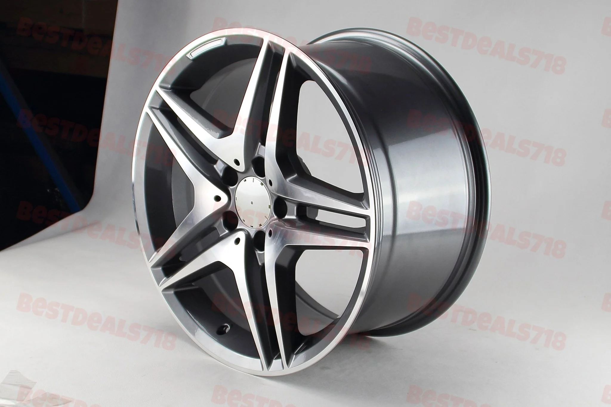 W828 Gunmetal Machined Face 18*9.5 ET45 5*112 CB66.6 - Image 15