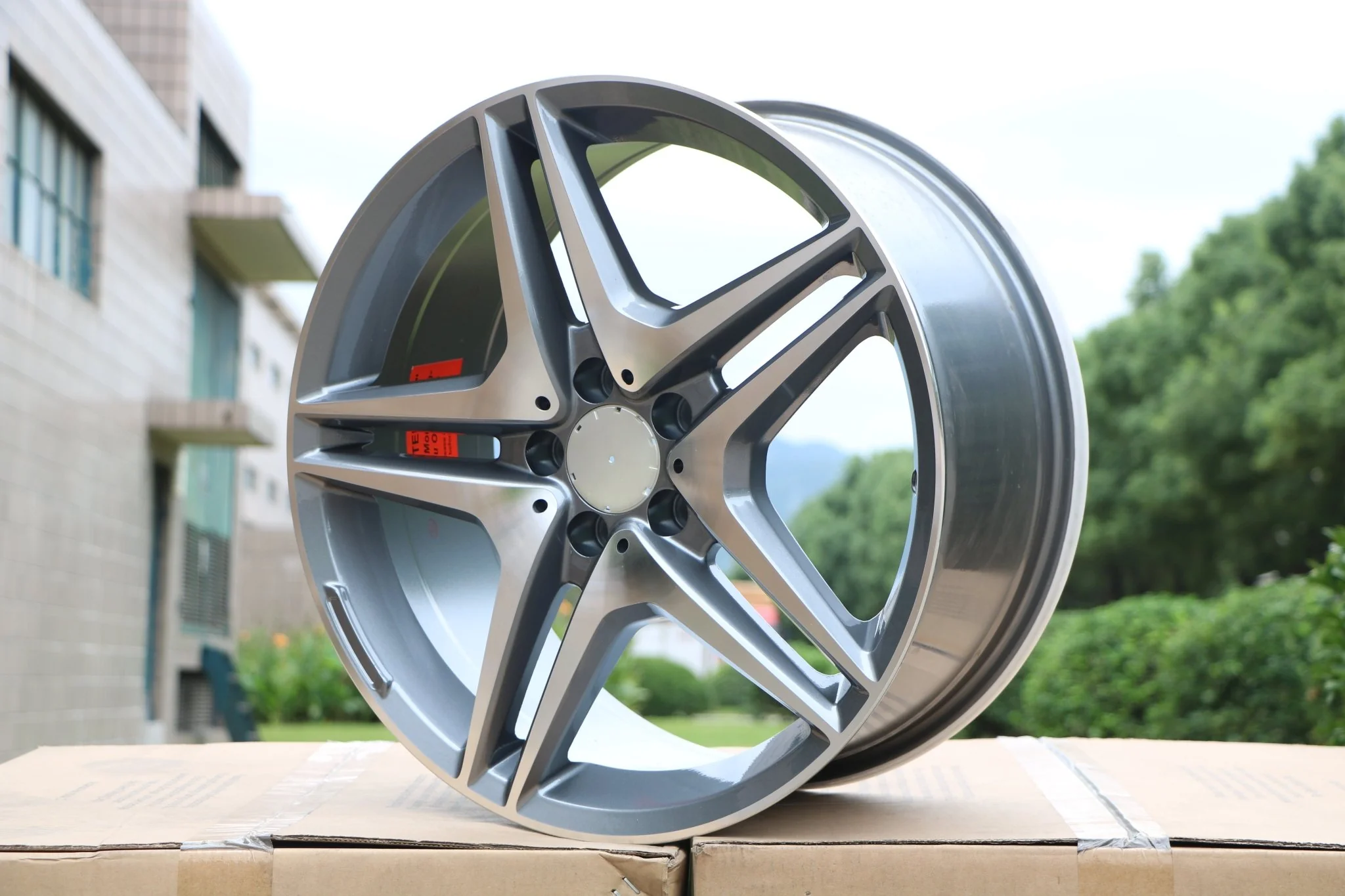 W828 Gunmetal Machined Face 18*9.5 ET45 5*112 CB66.6 - Image 18