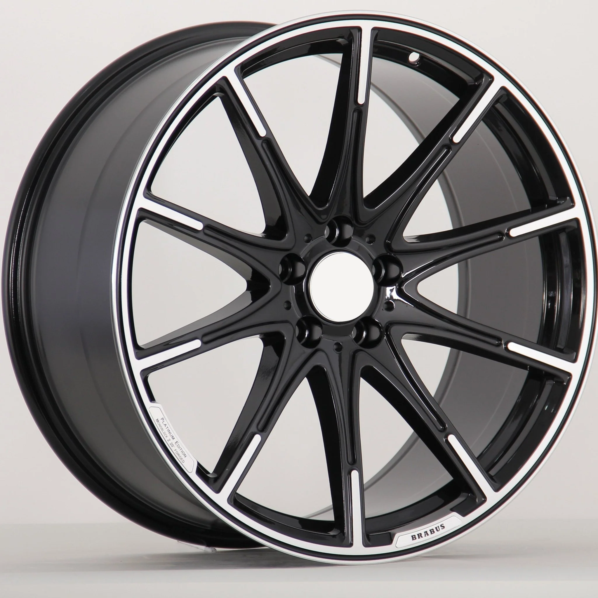 W846 8124 Black Machined Face 20x8.5 ET38 5x112 CB66.6