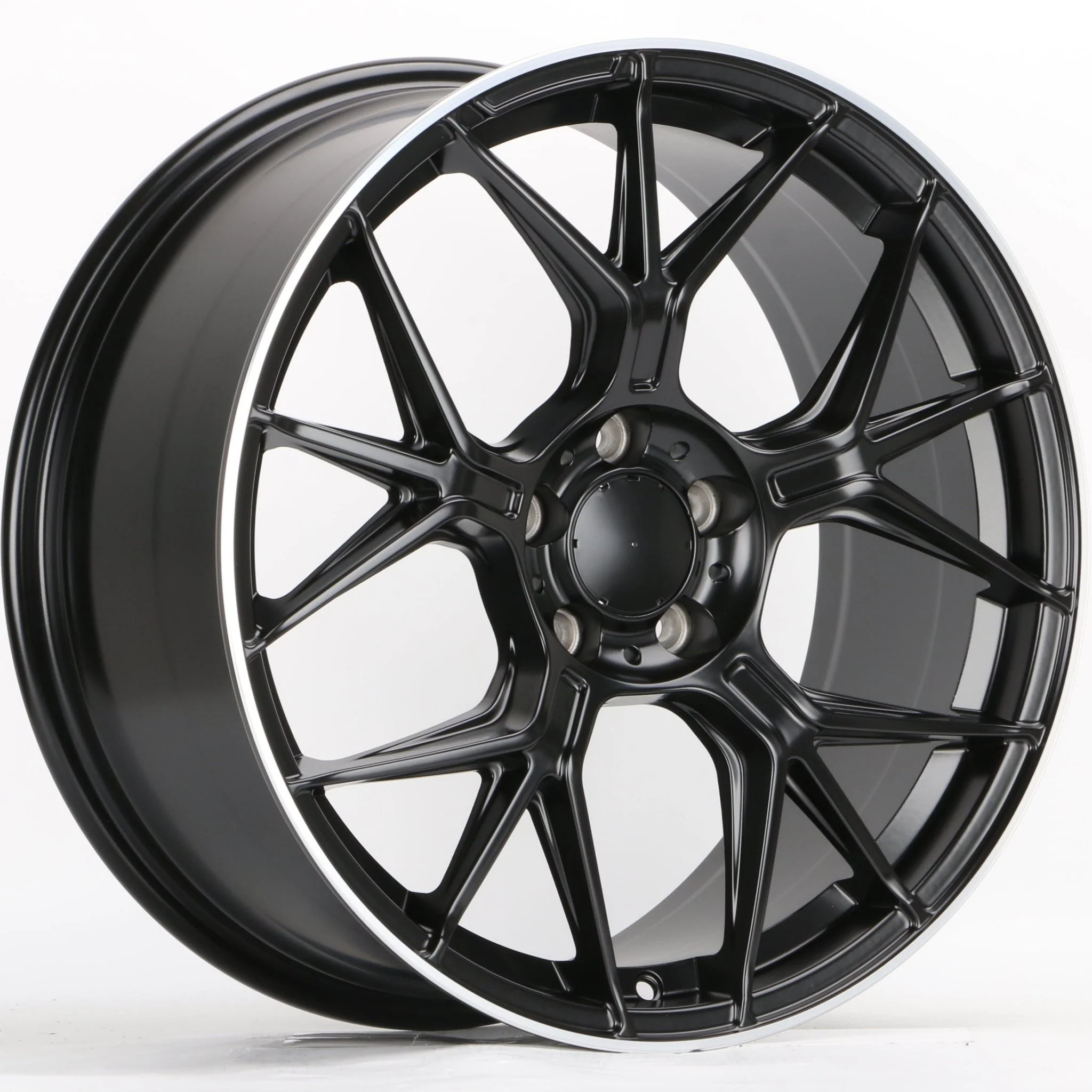W871 iV-622 Satin Black Machined Lip 19x9.5 ET45 5x112 CB66.6