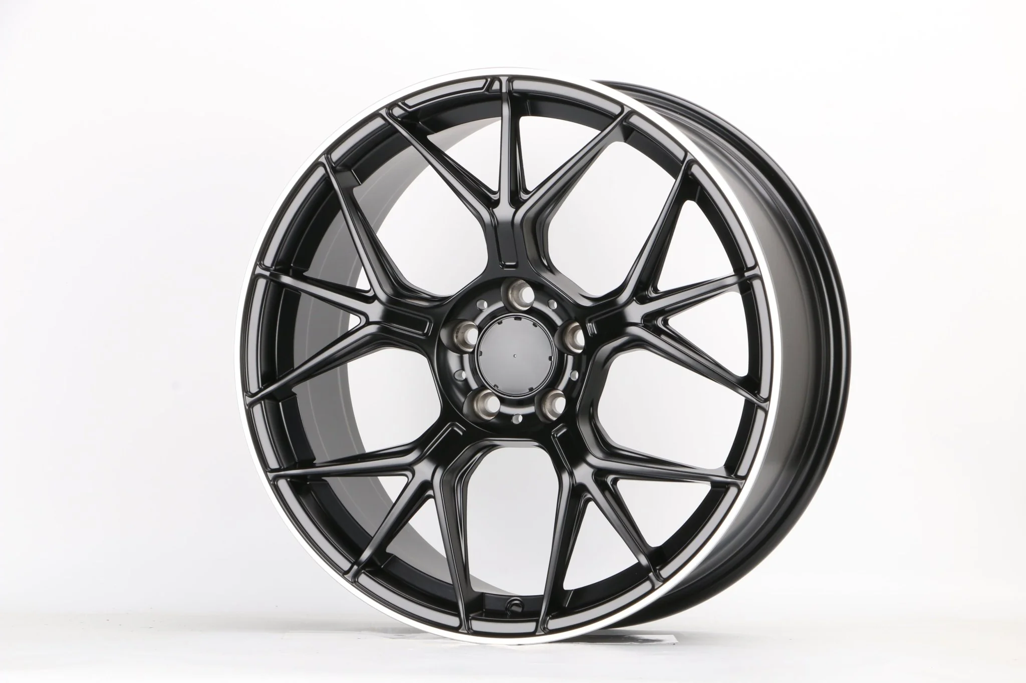 W871 iV-622 Satin Black Machined Lip 19x9.5 ET45 5x112 CB66.6 - Image 4