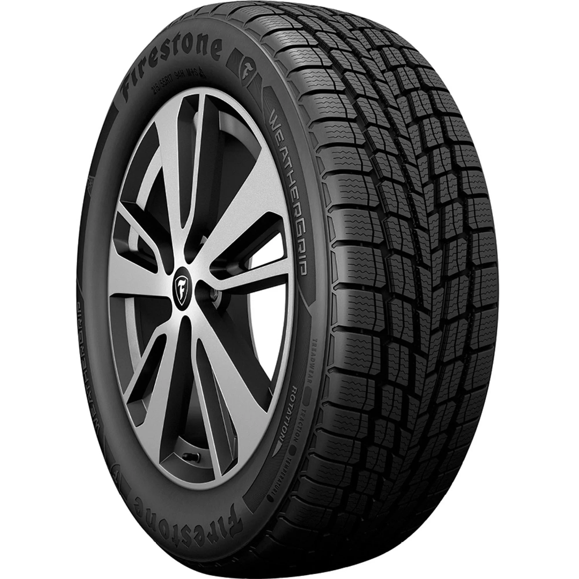 245/45R18 Firestone  Weathergrip All Weather 96V Passenger Tire - Image 4