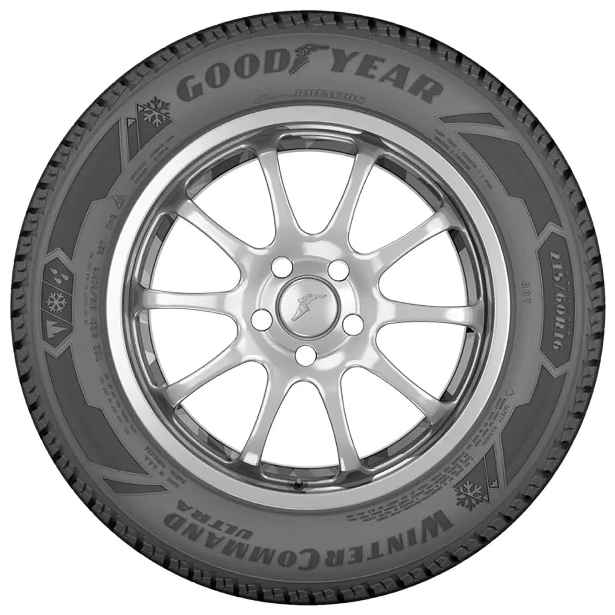 245/40R18 Goodyear Winter Command Ultra Winter 97V XL Passenger Tire - Image 2